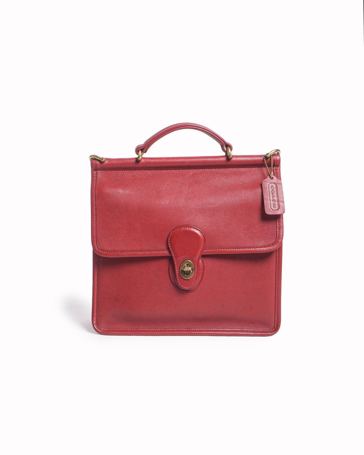 Coach Vintage Classic Red Leather Willis Bag