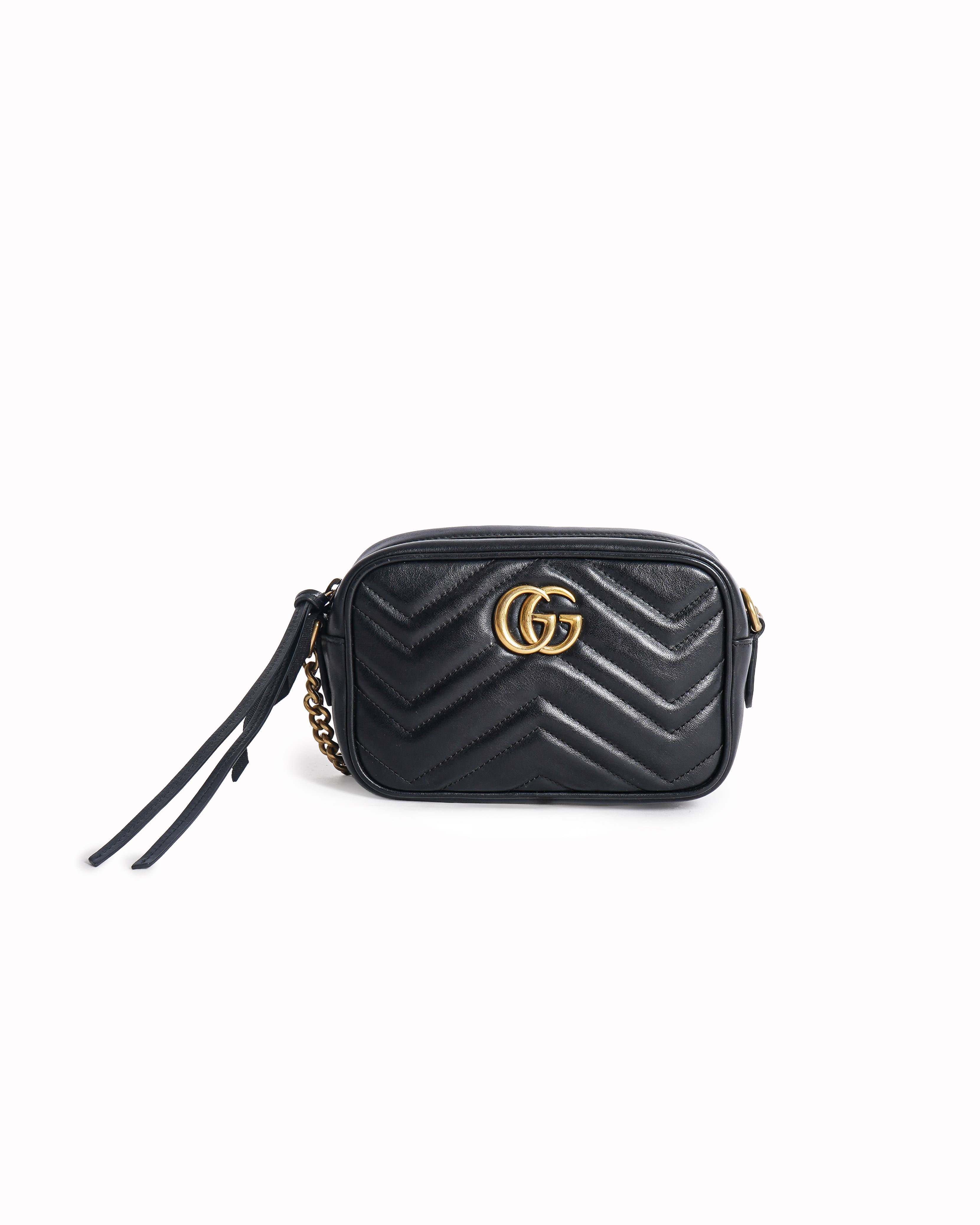Gucci GG Marmont Small Camera Bag In Black