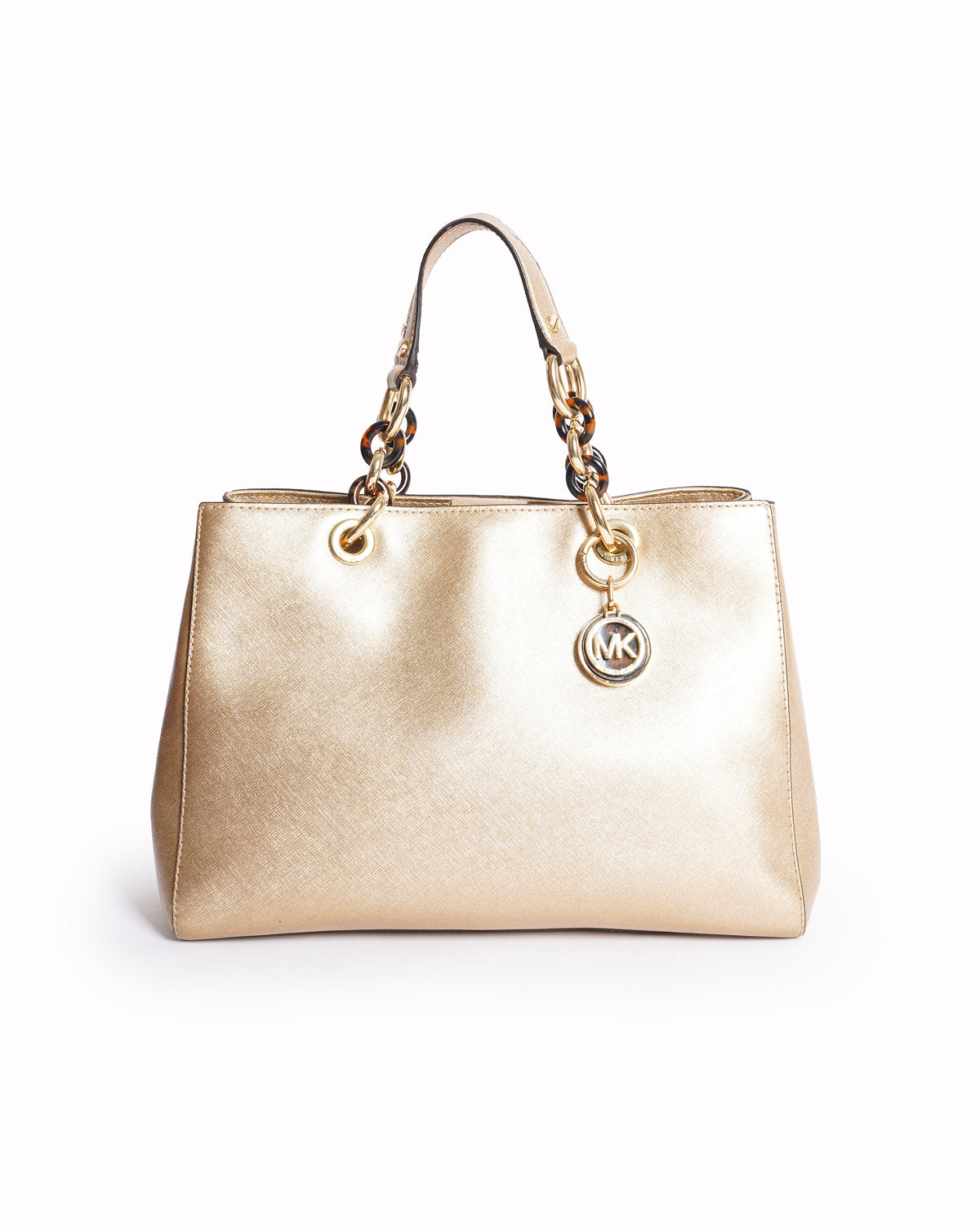 Michael Kors Cynthia Shoulder Bag In Gold Tone