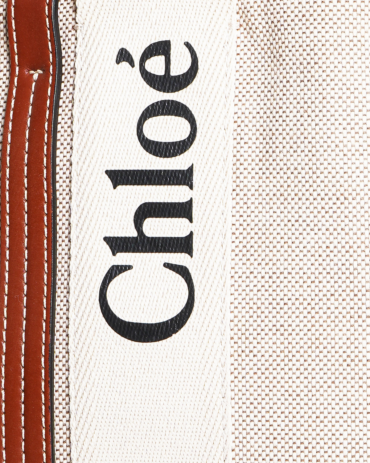 Chloé Beige Woody Medium Tote Bag