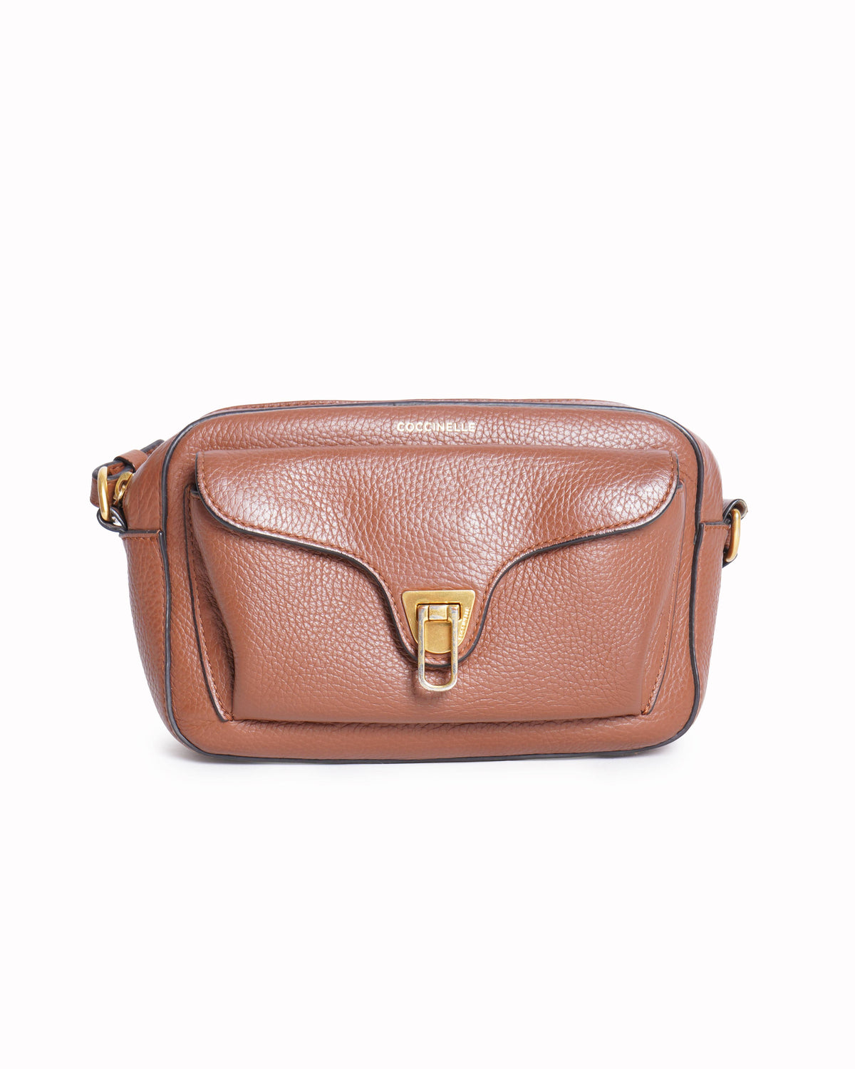 Coccinelle Beat Soft Brown Leather Crossbody Bag