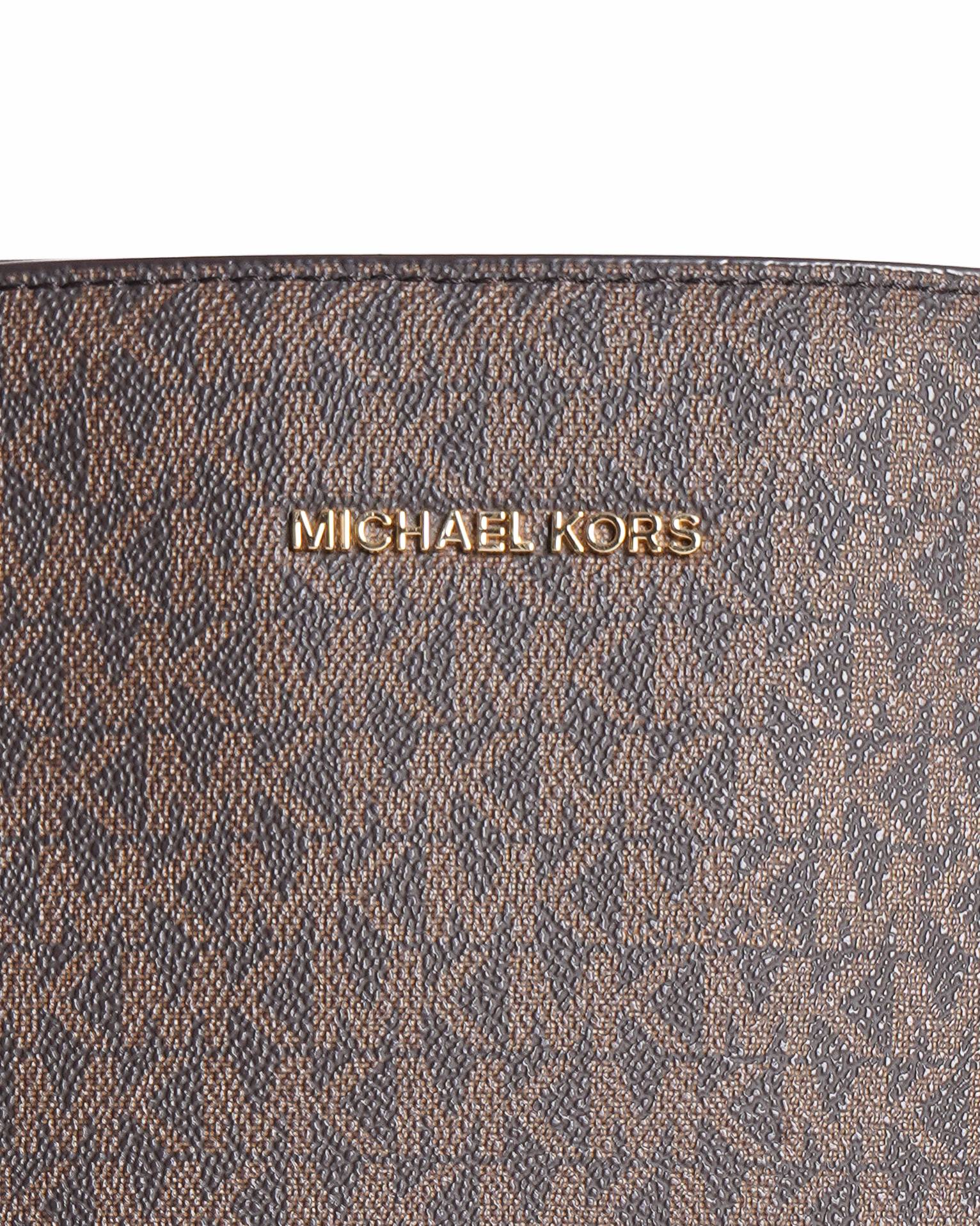 Michael kors jet set monogram tote bag