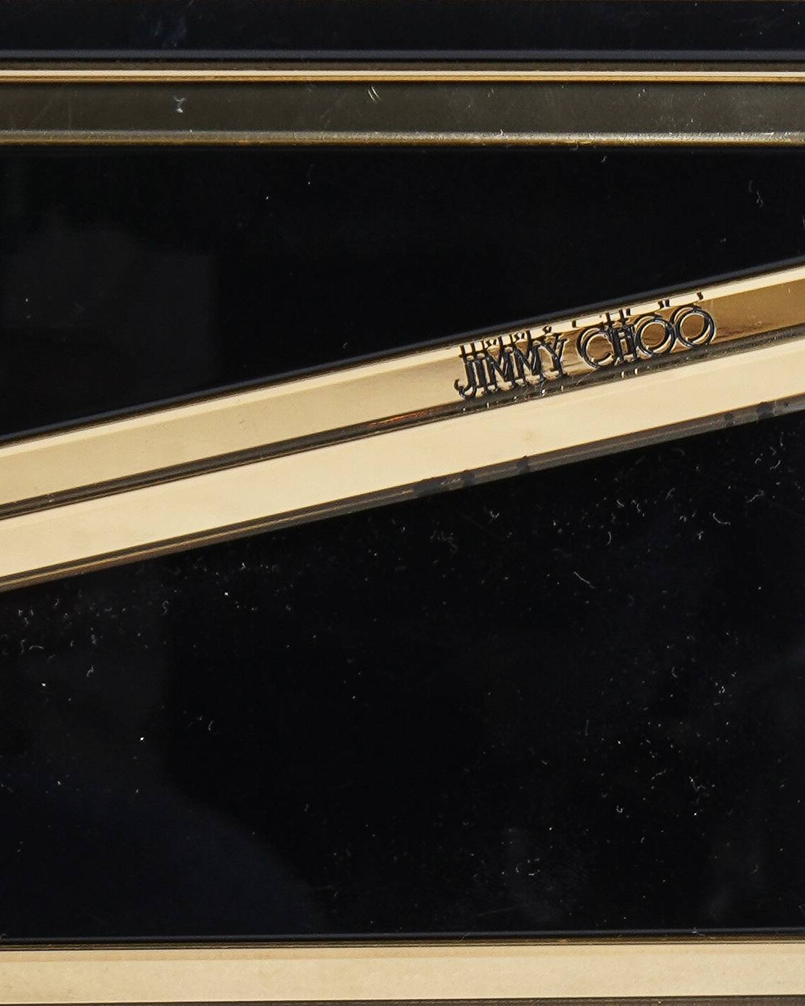 Jimmy Choo Acrylic Crossbody Bag In Black & Gold