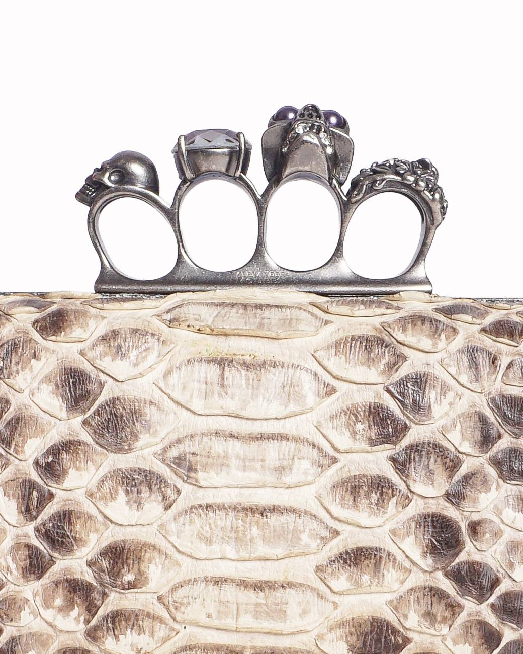Alexander McQueen Python Skull Knuckle Duster Clutch