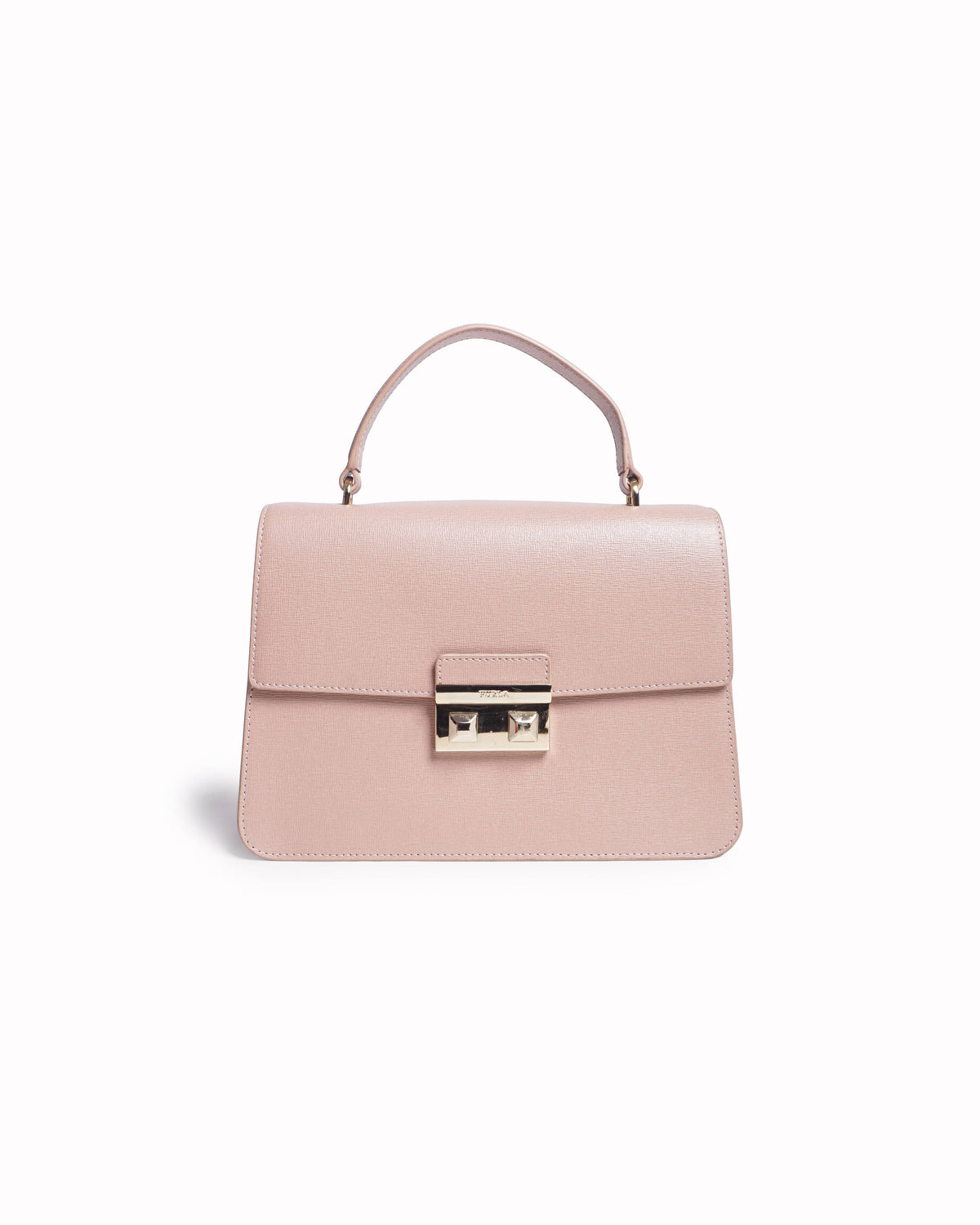 Furla Metropolis Beige Saffiano Leather Satchel