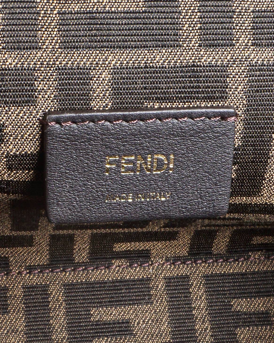 Fendi First Medium Pink Leather Asymmetric F Clasp Bag