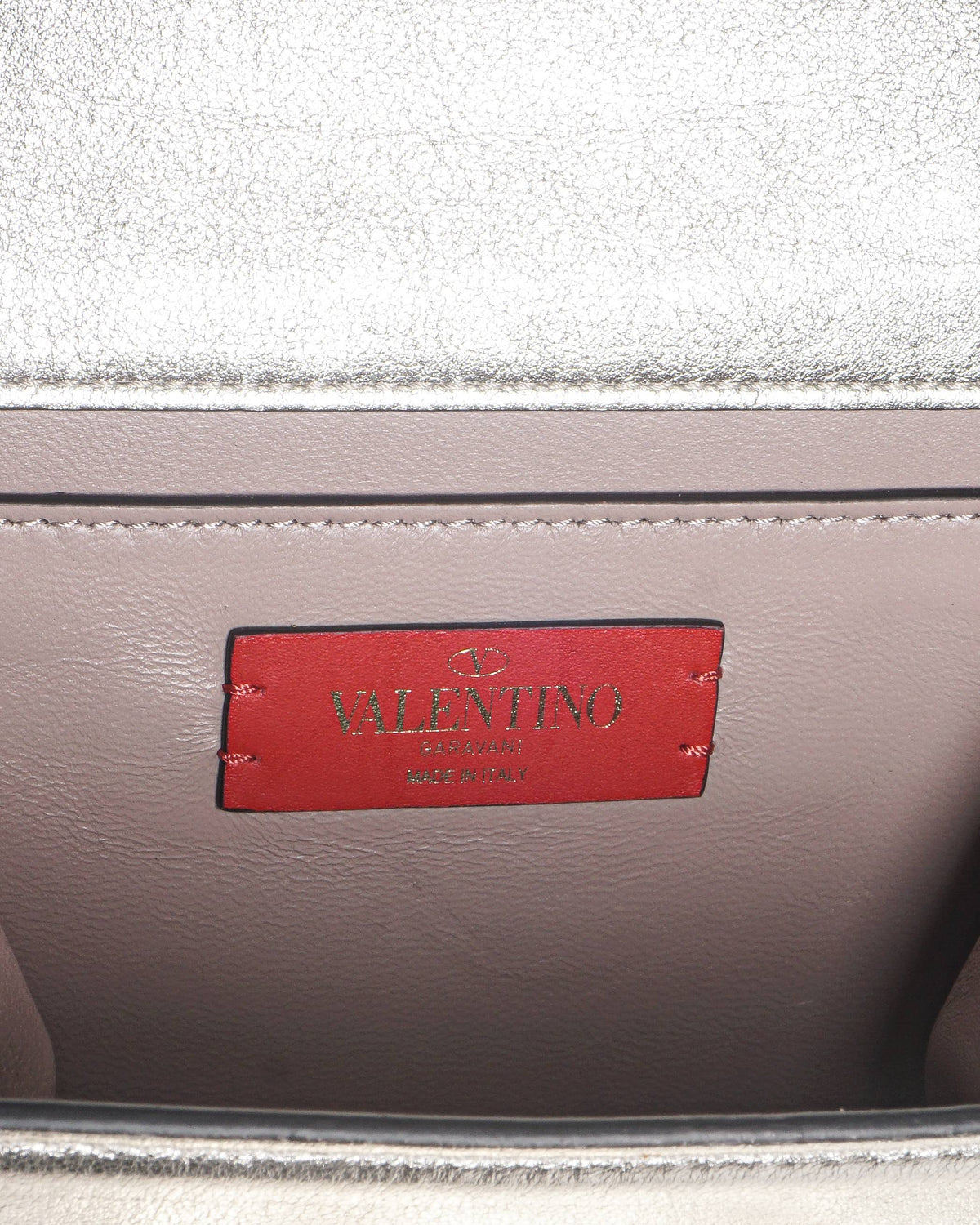 Valentino Garavani Gold Metallic VLogo Signature Shoulder Bag