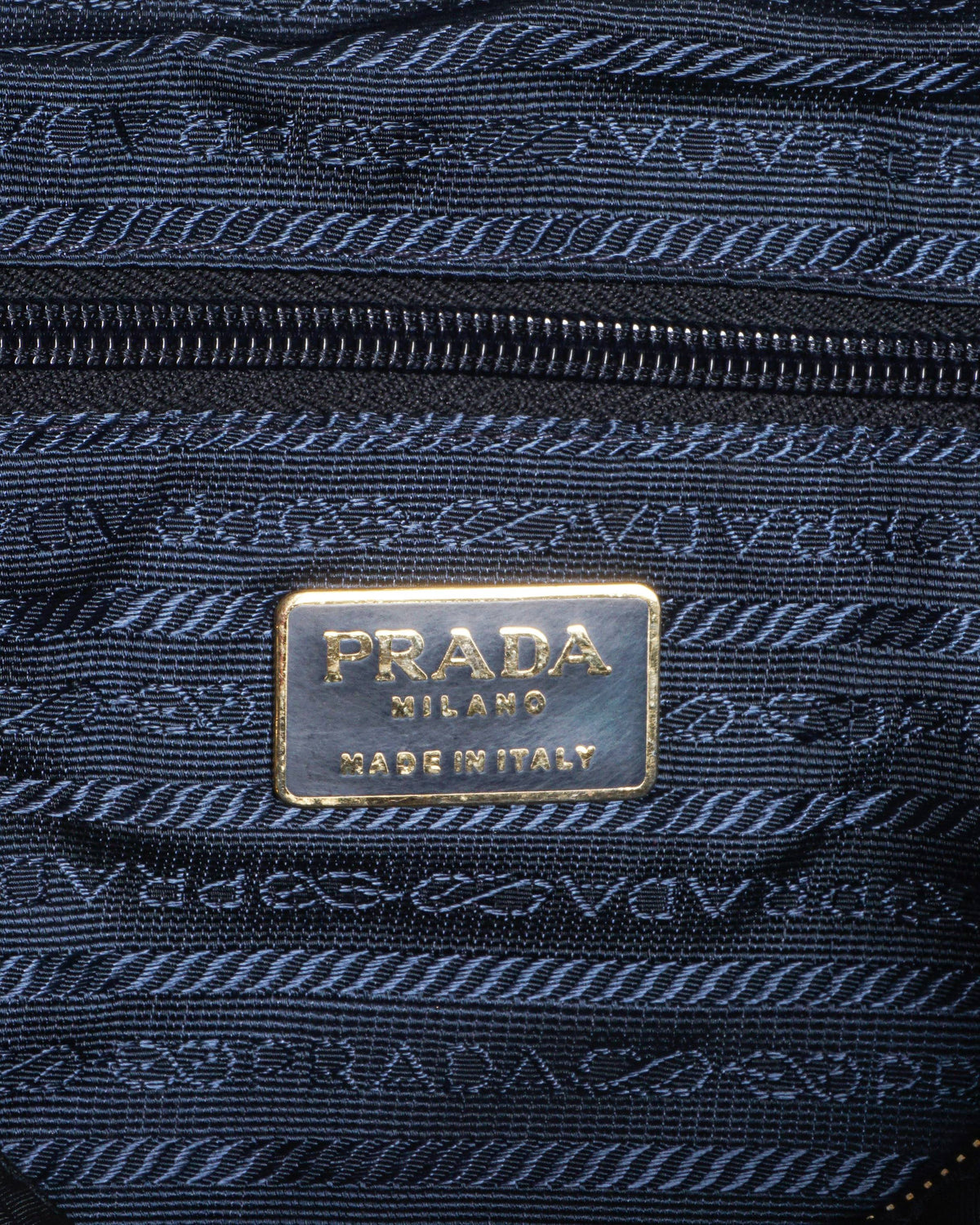 Prada Tessuto Black Nylon Chain-Strap Shoulder Bag