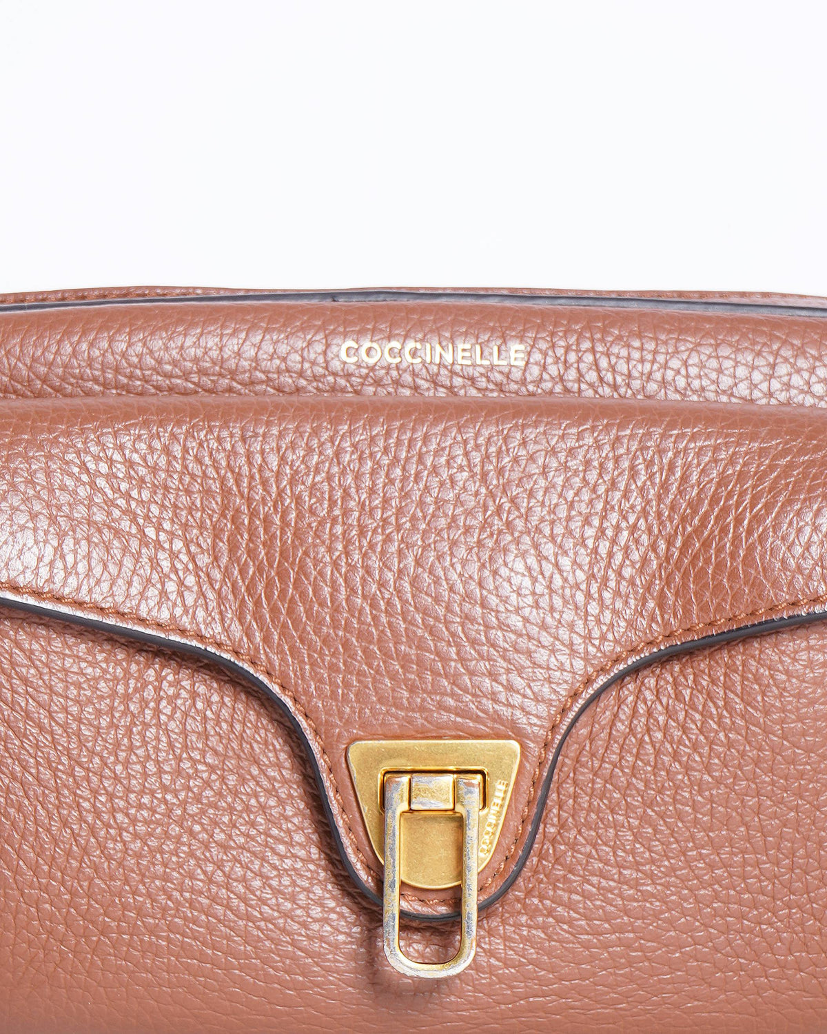 Coccinelle Beat Soft Brown Leather Crossbody Bag