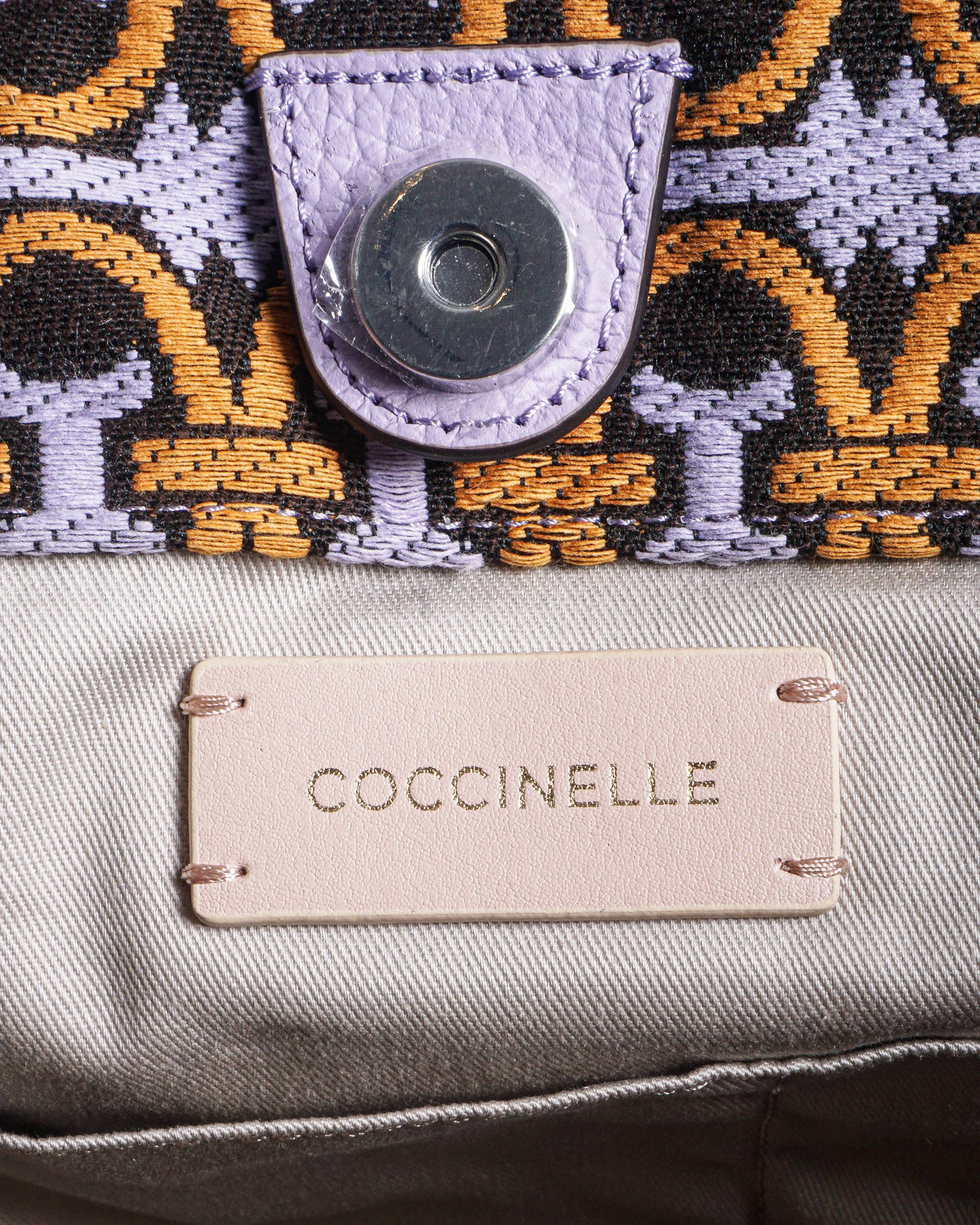 Coccinelle Monogram Woven Canvas Tote Bag