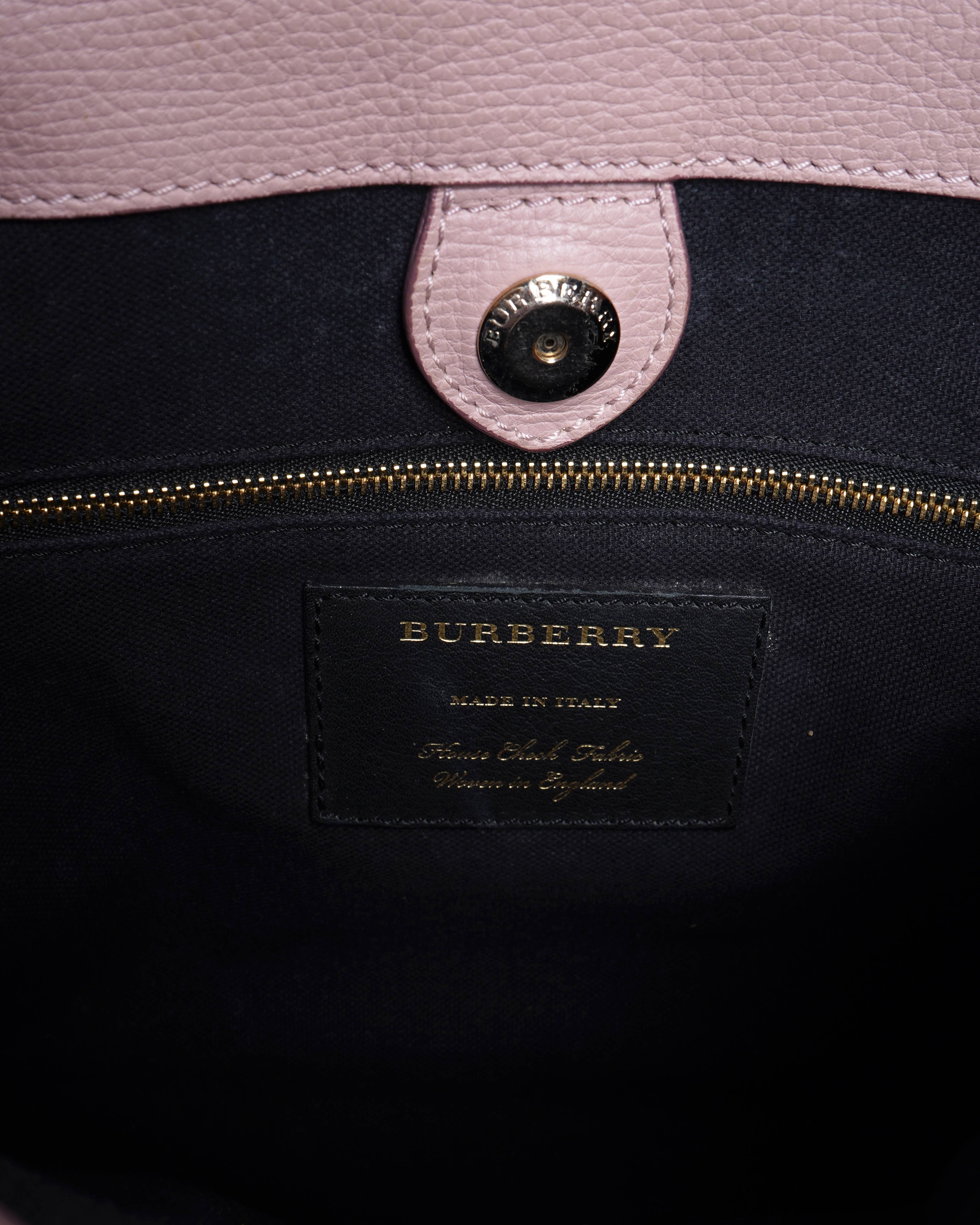 Burberry pale orchid Derby Leather bag