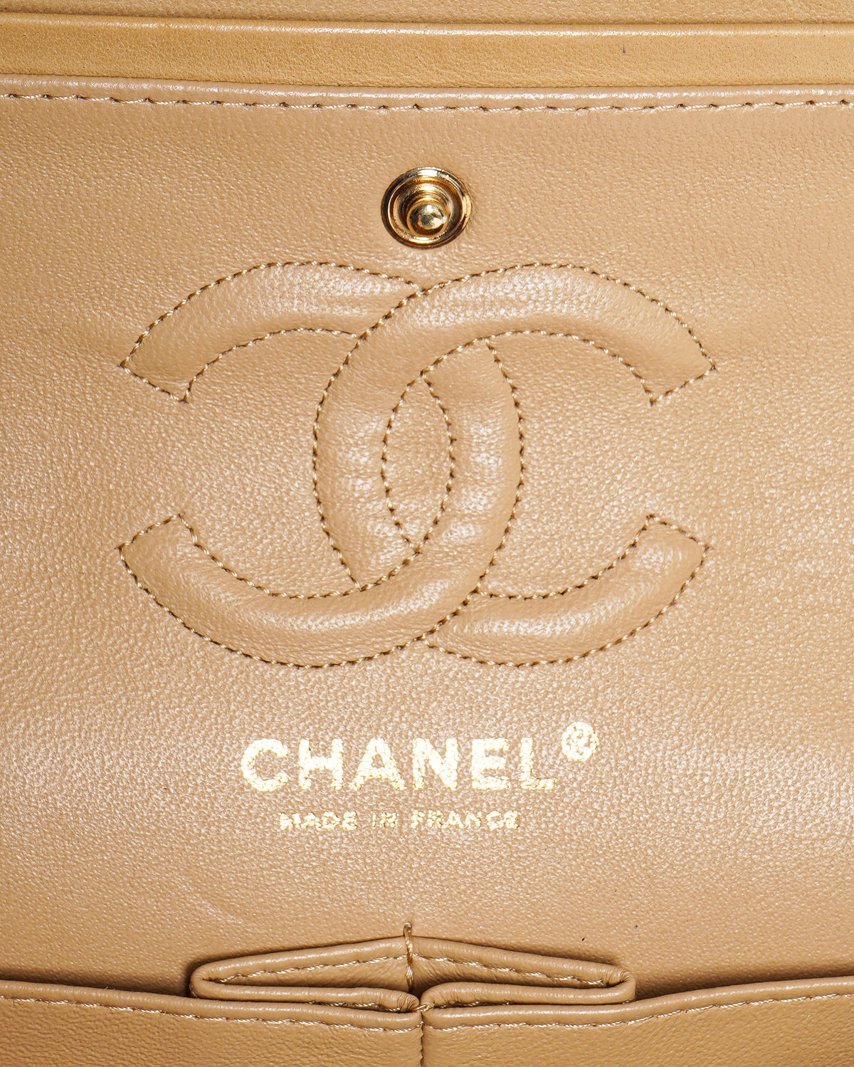 Chanel Beige Classic Small Double Flap Bag