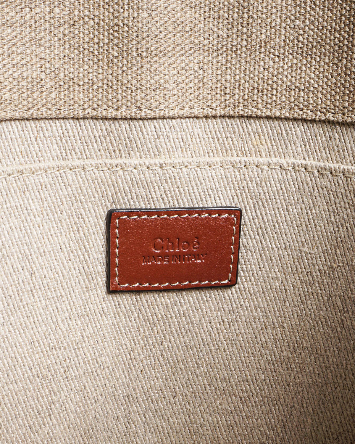 Chloé Woody Medium Canvas Tote Bag