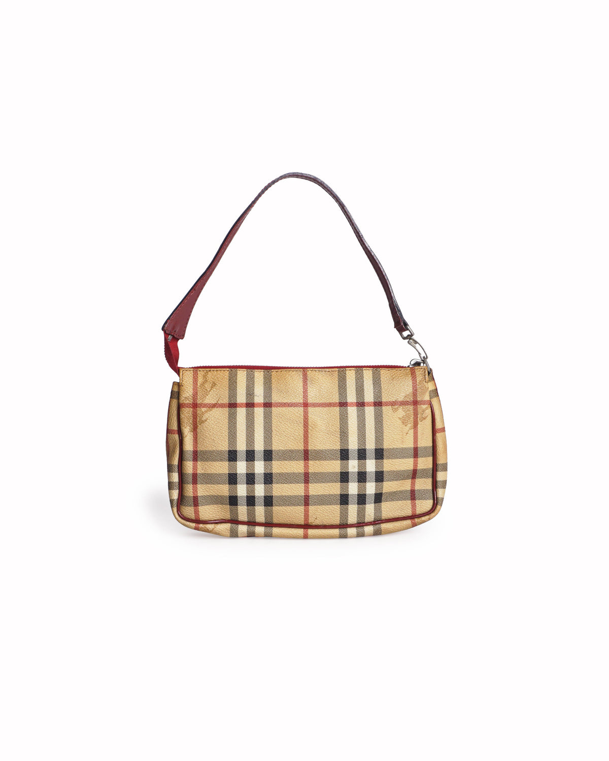 Burberry Haymarket Check Coated Canvas Pochette Pouch