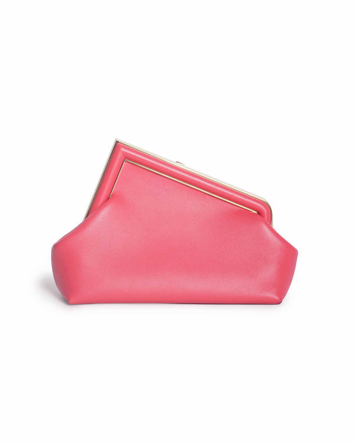 Fendi First Medium Pink Leather Asymmetric F Clasp Bag