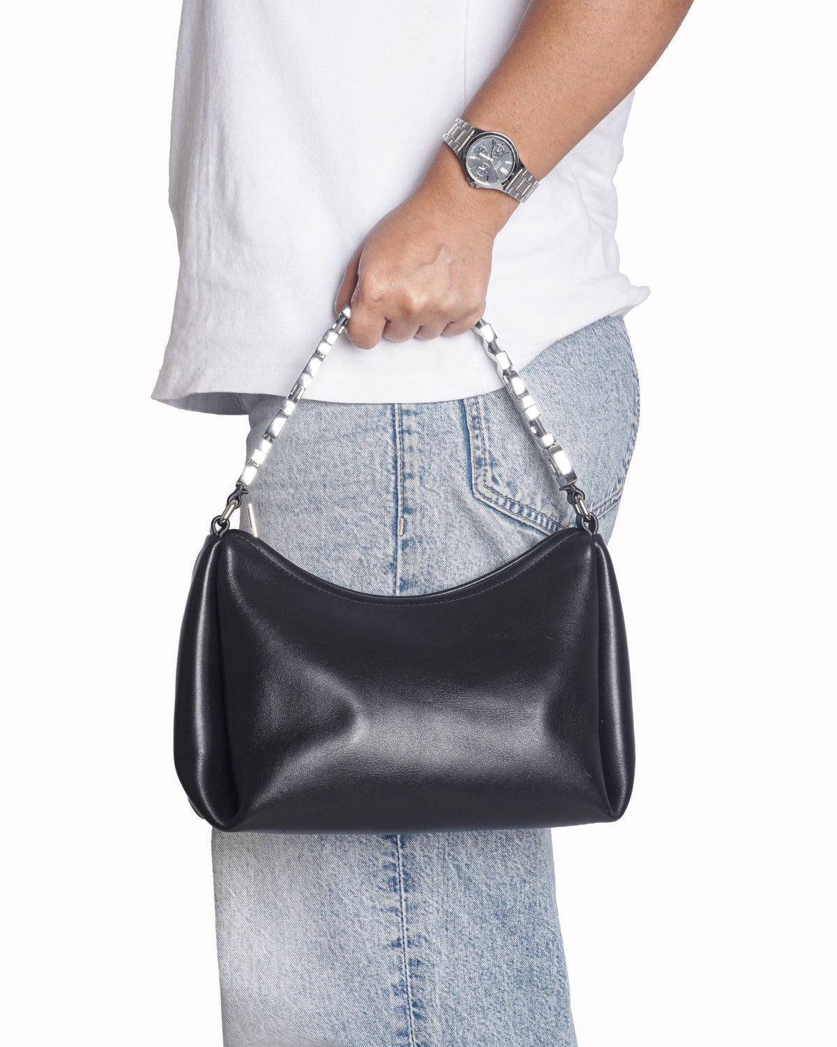 Alexander Wang Marquess Black Leather Hobo Bag