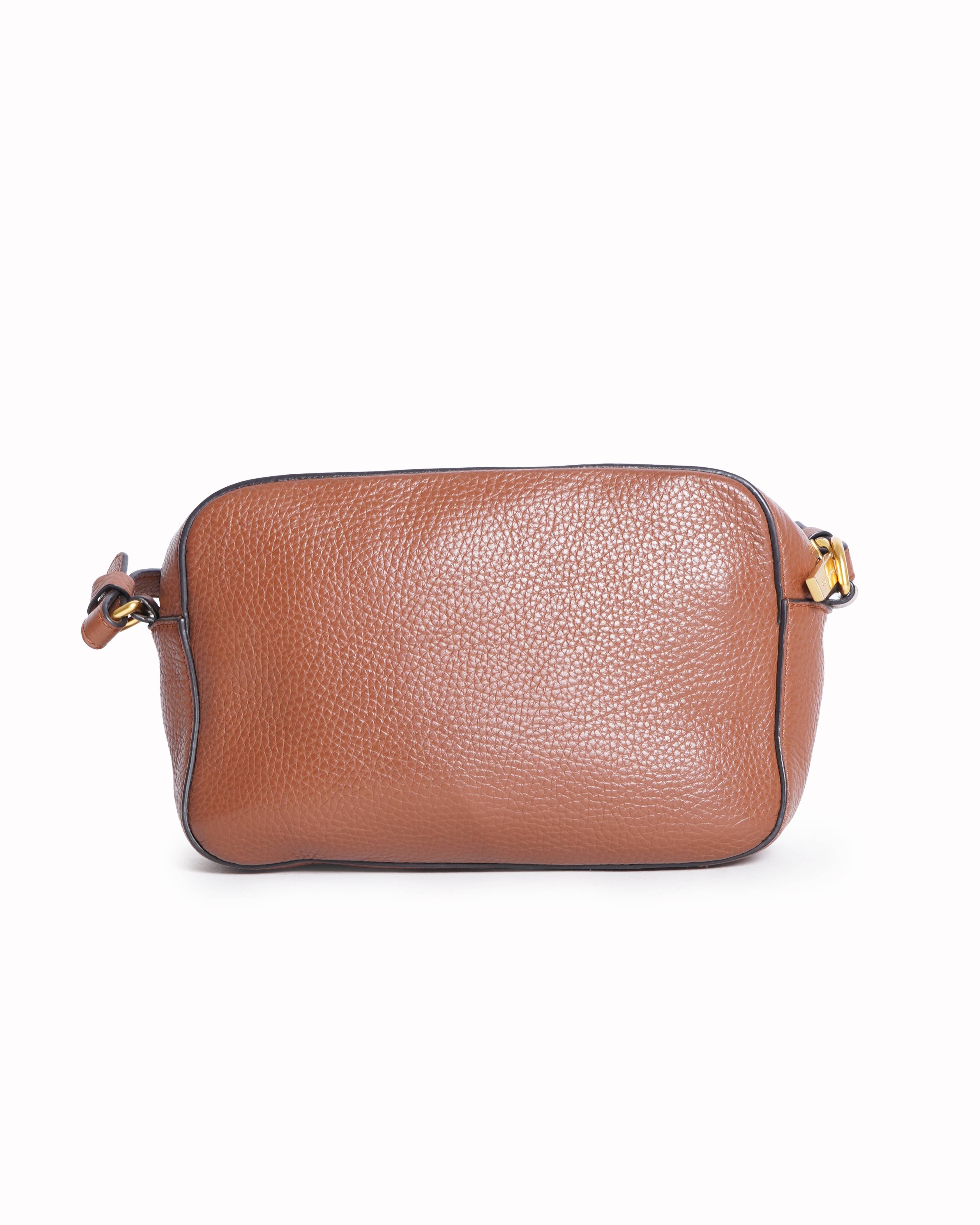 Coccinelle Beat Soft Brown Leather Crossbody Bag