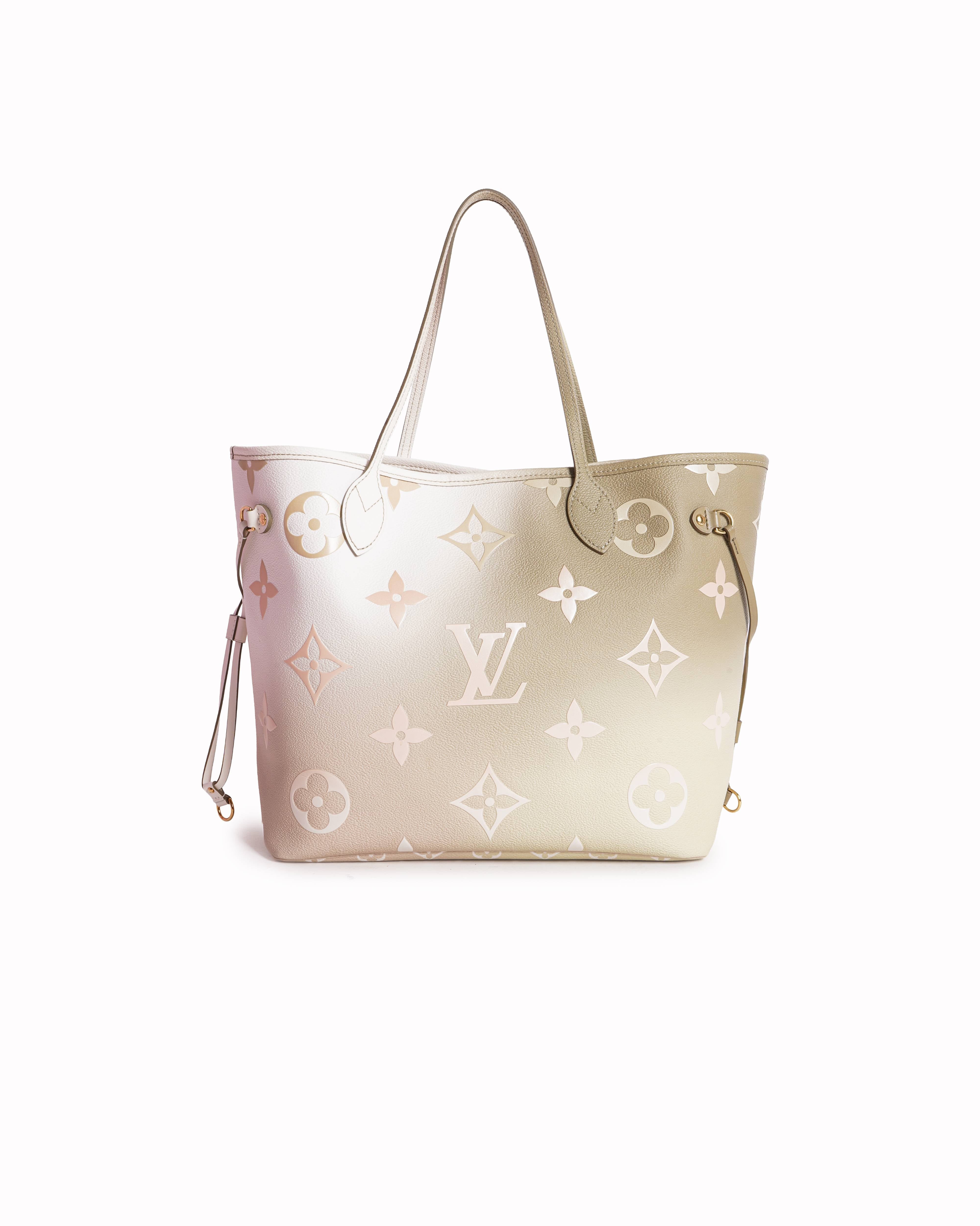 Louis Vuitton 
Limited Edition Sunset Kaki Monogram Neverfull MM Bag