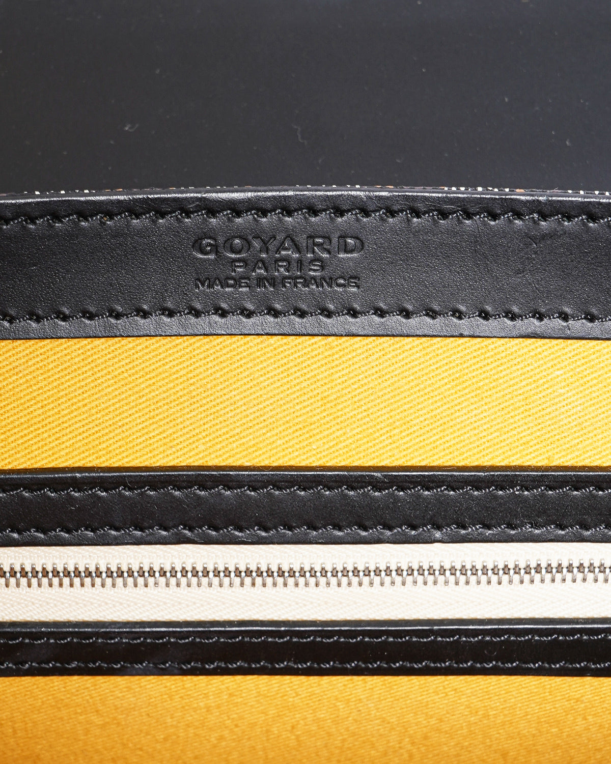 Goyard Black Coated Canvas and Leather PM Saigon Top Handle Bag