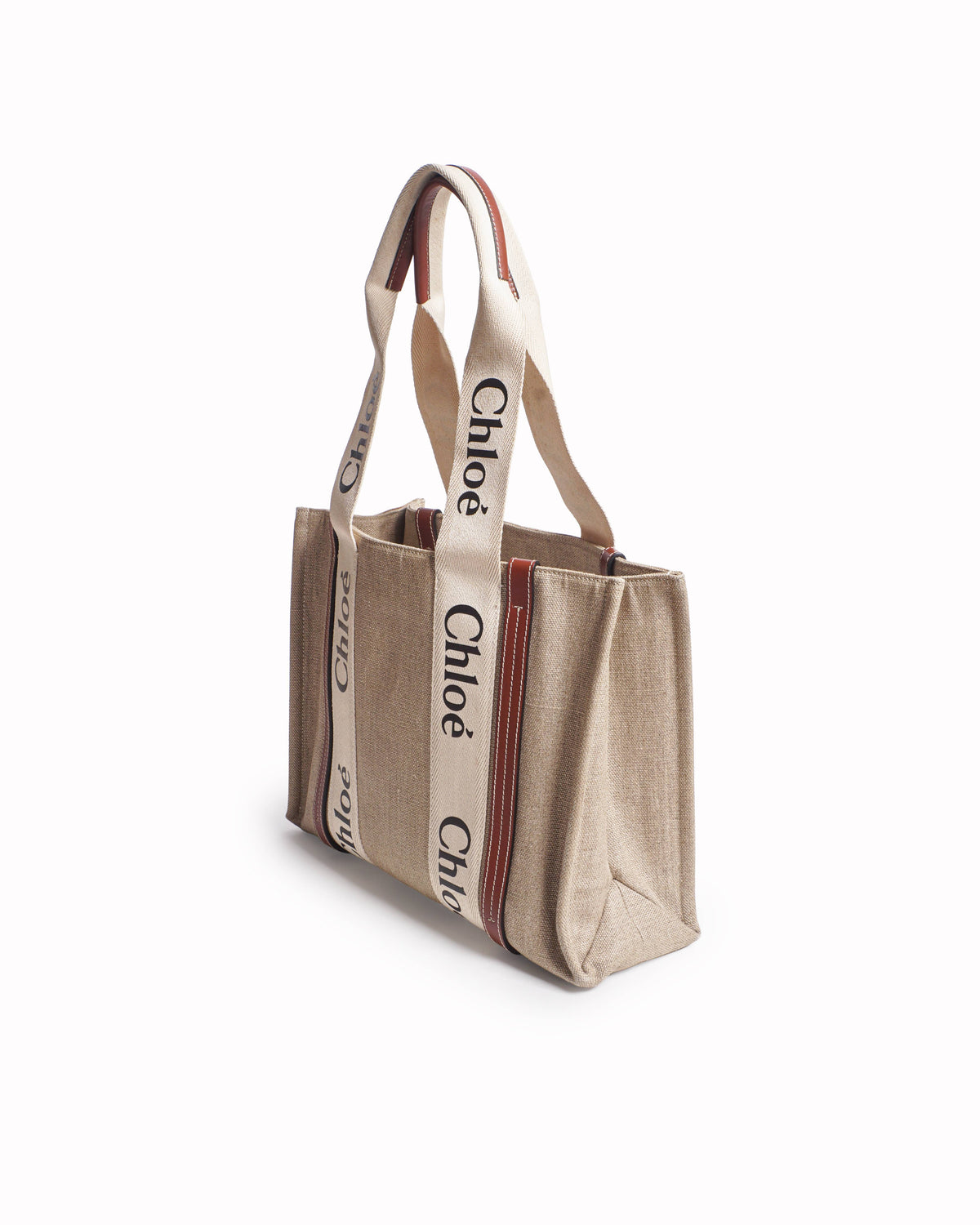 Chloé Woody Medium Canvas Tote Bag