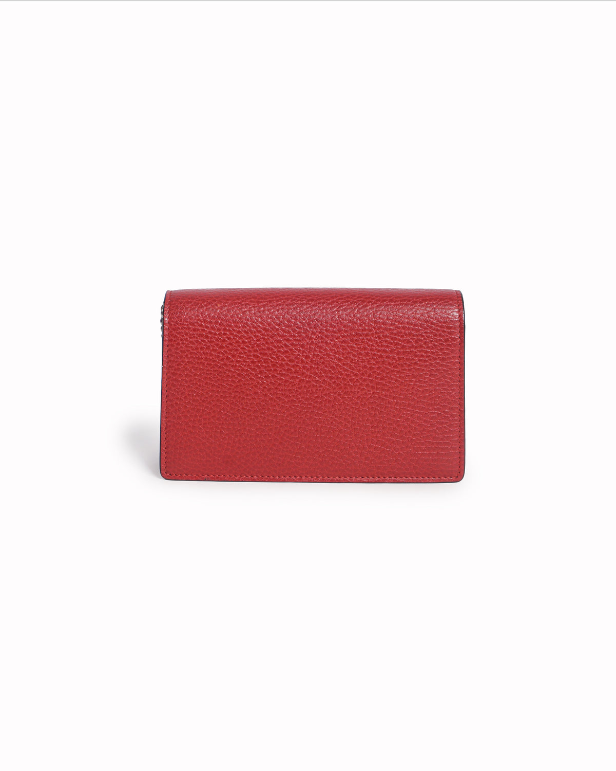 Gucci Red Pebbled Leather Dionysus Chain Wallet