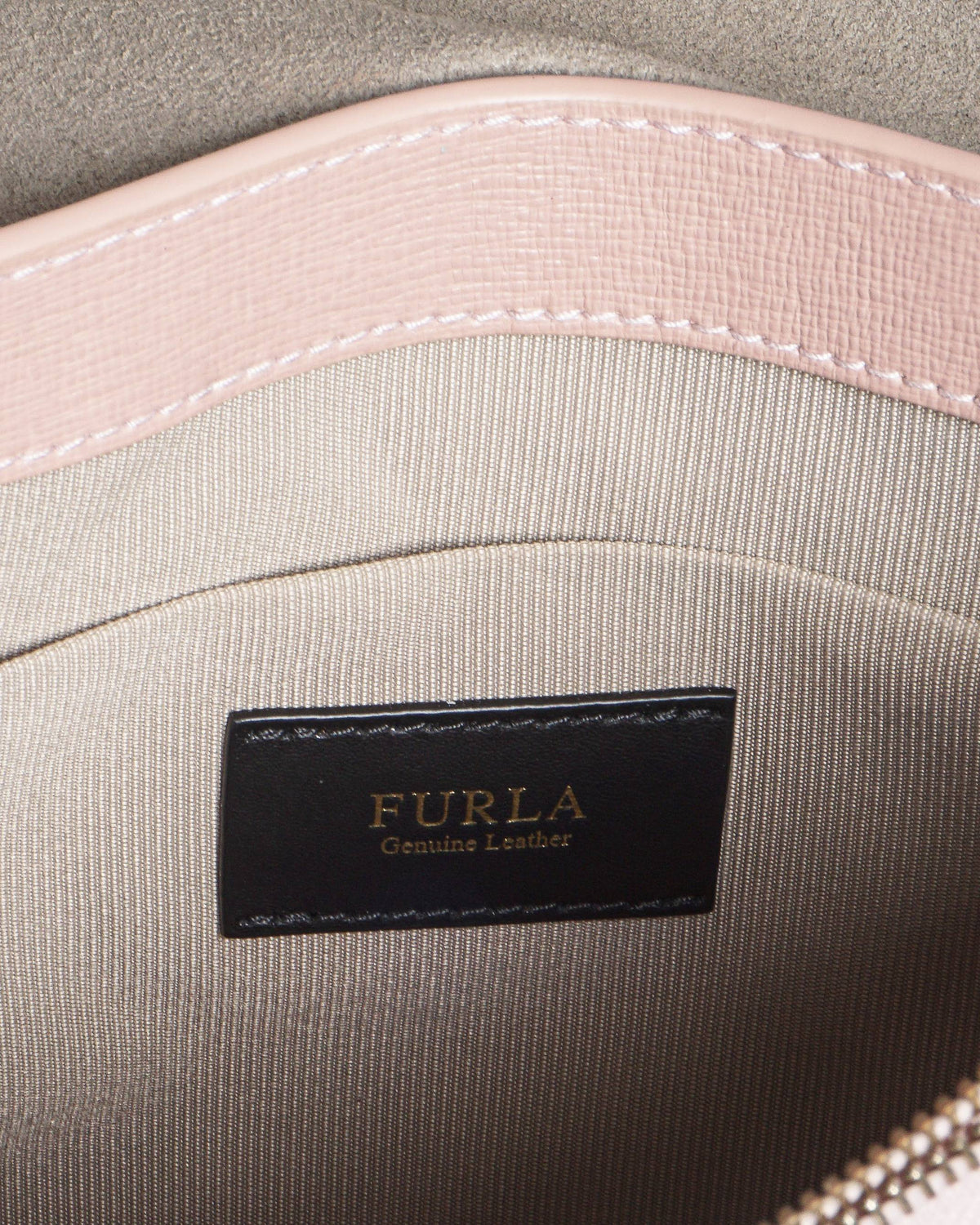 Furla Metropolis Beige Saffiano Leather Satchel