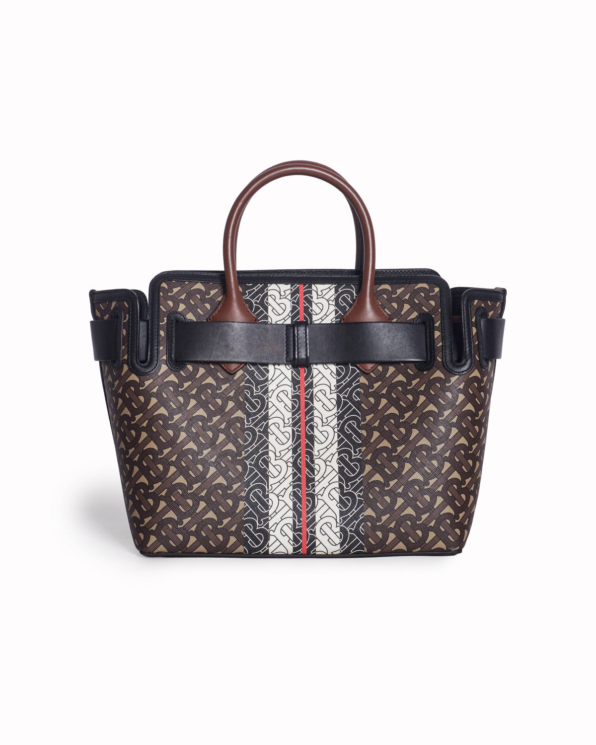 Burberry TB Monogram Canvas Stripe Medium Belt Bag