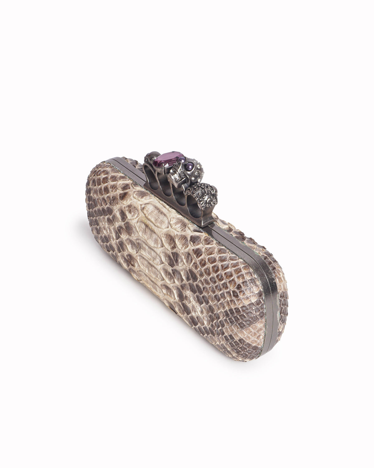 Alexander McQueen Python Skull Knuckle Duster Clutch