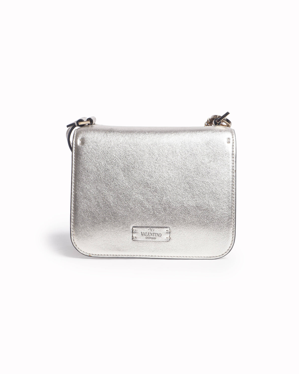 Valentino Garavani Gold Metallic VLogo Signature Shoulder Bag