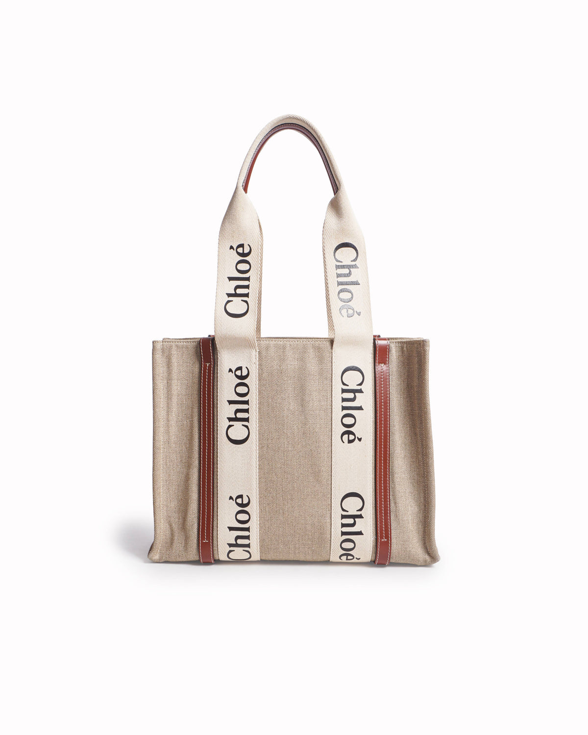 Chloé Woody Medium Canvas Tote Bag