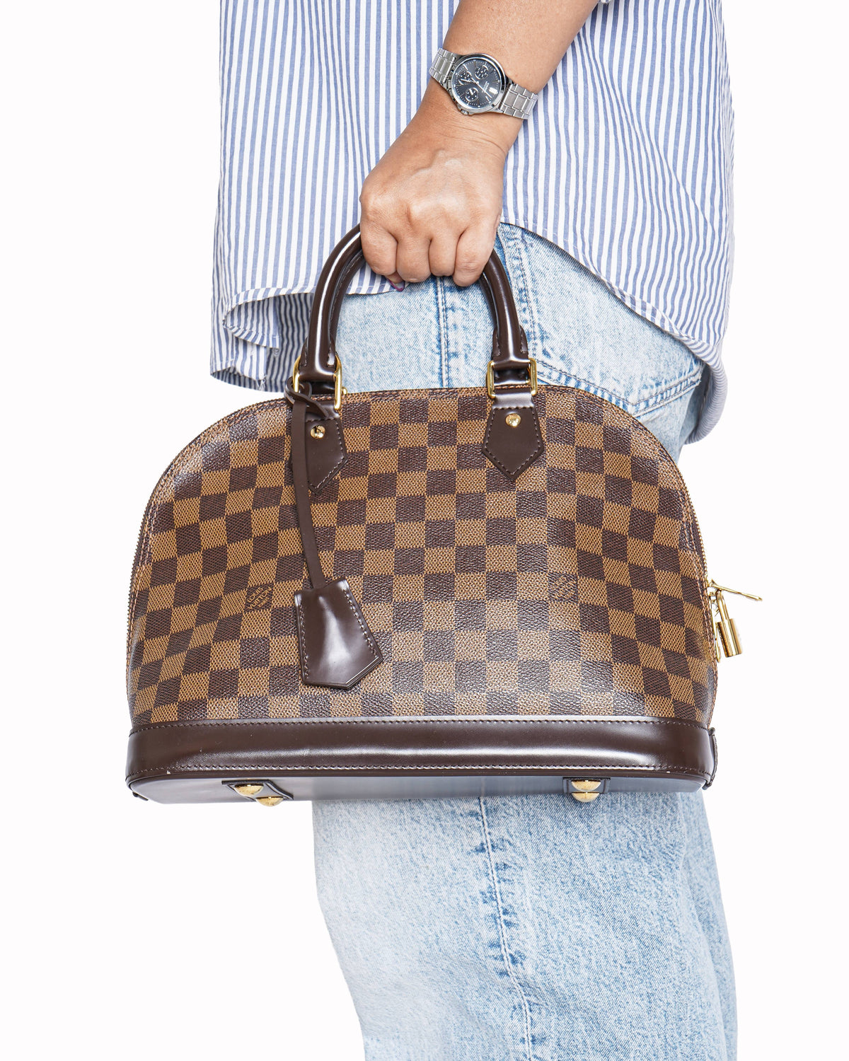Louis Vuitton Damier Ebene Alma PM Handbag
