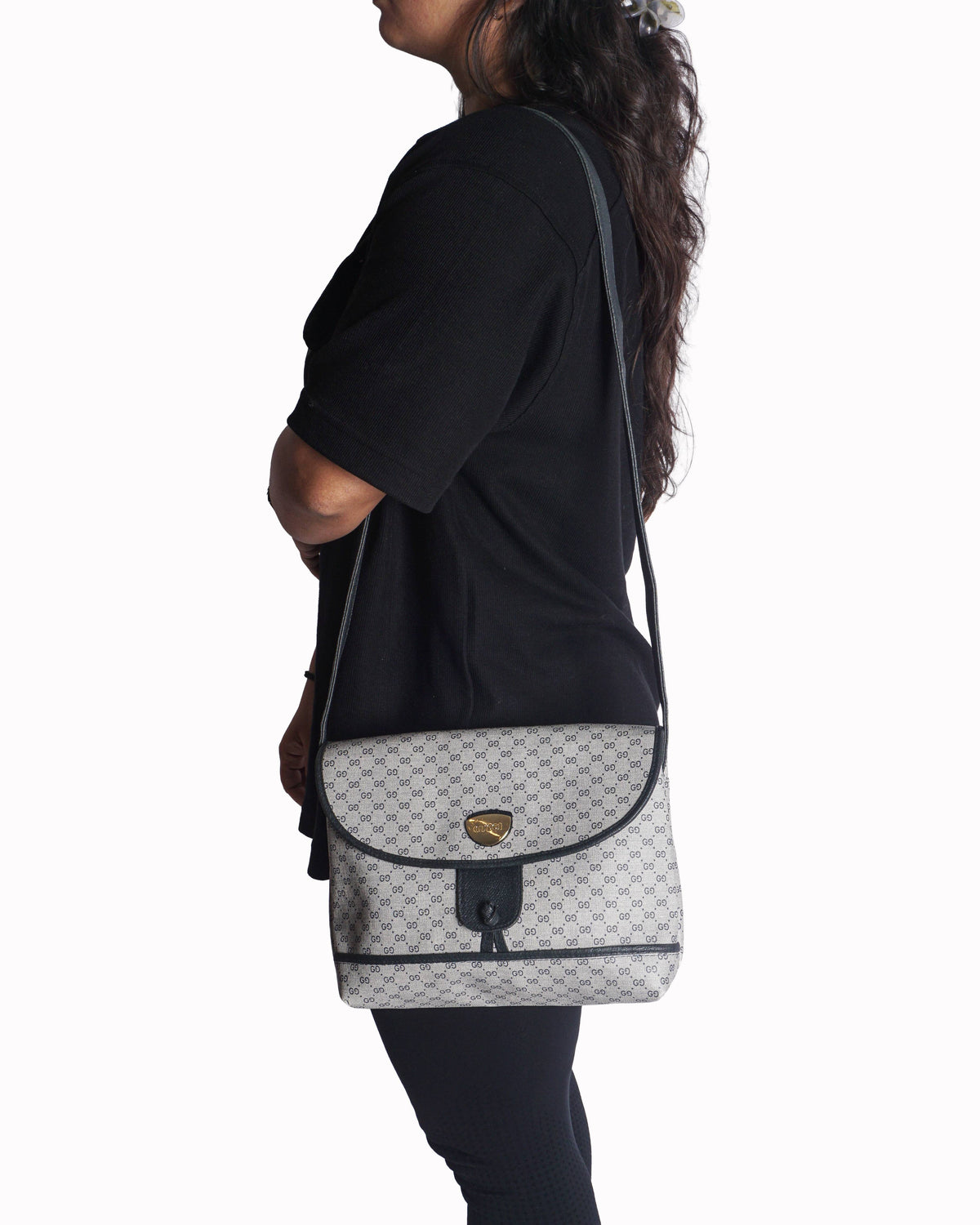 Gucci Vintage 1980s Micro-GG Monogram Shoulder Bag