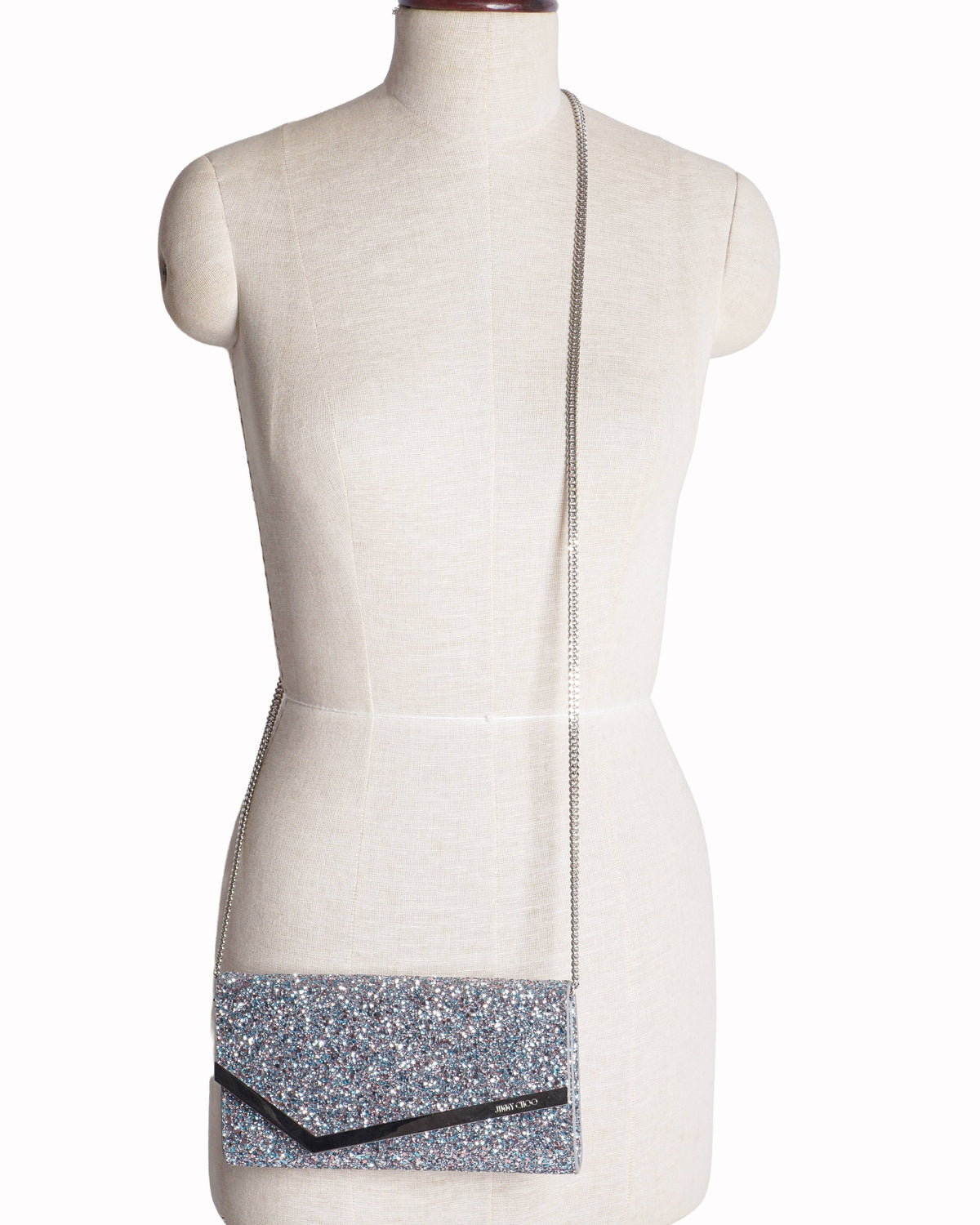 Jimmy Choo Emmie Multi-Glitter Clutch Bag