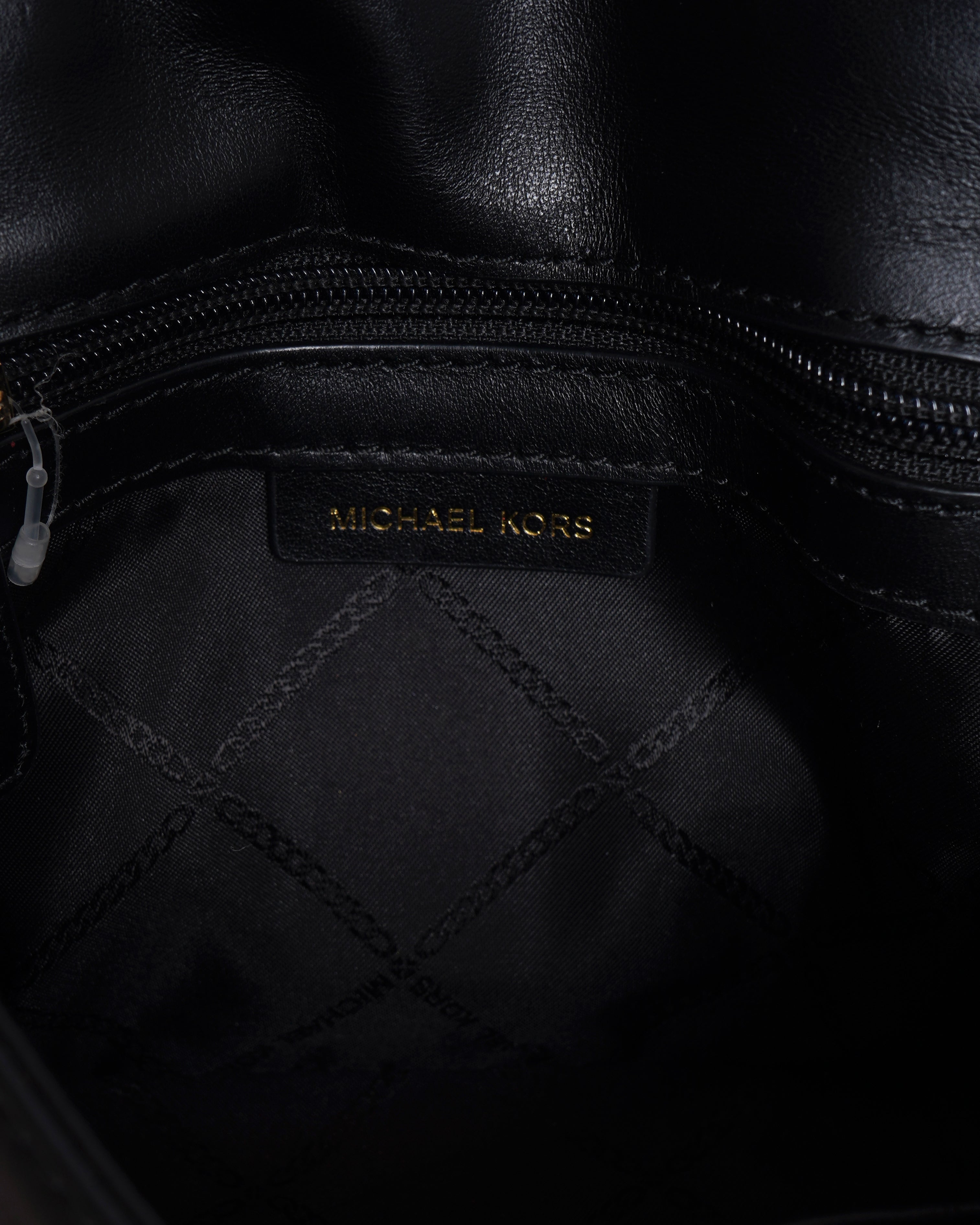 Michael kors black leather crossbody bag