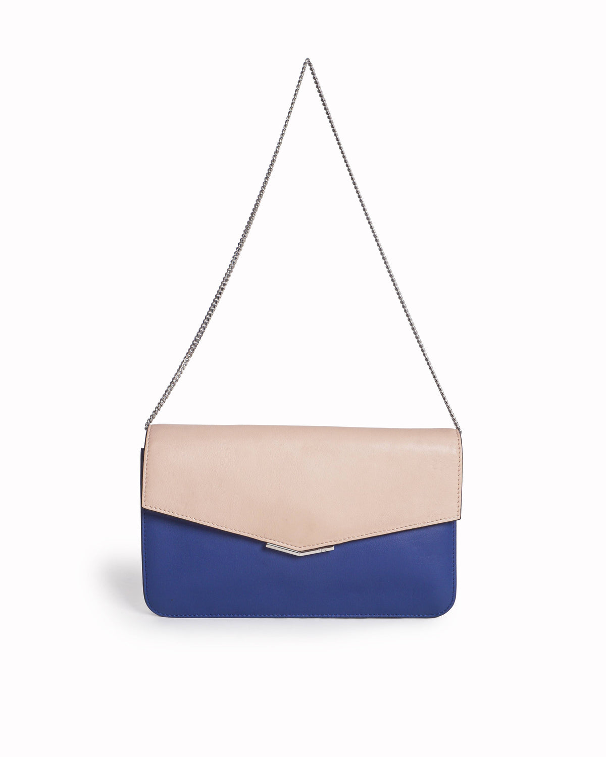 Fendi Colorblock Leather Envelope
Clutch with Detachable Chain Strap