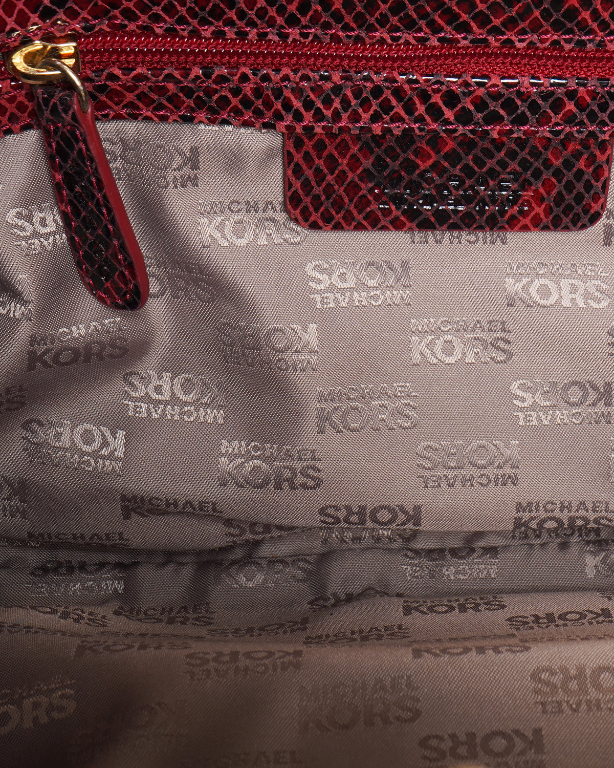 Michael Kors Berkley Python-Embossed Leather Clutch