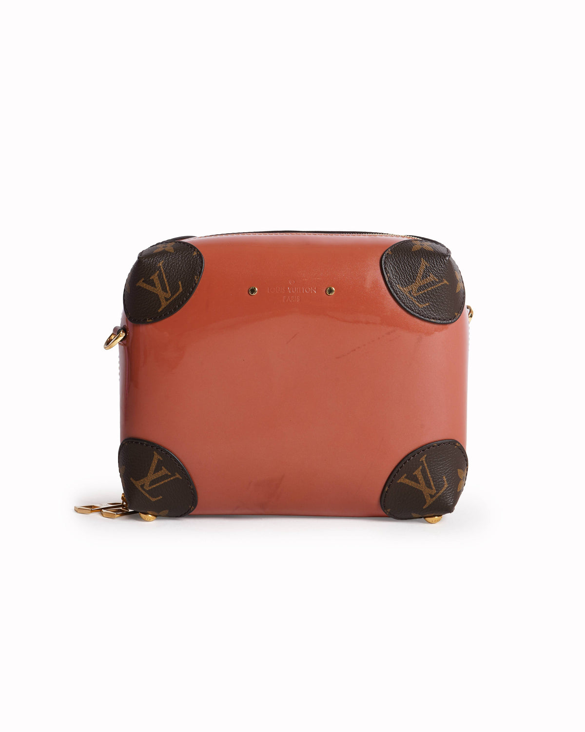 Louis Vuitton 
Orange Vernis Miroir Venice Brown Shoulder Bag