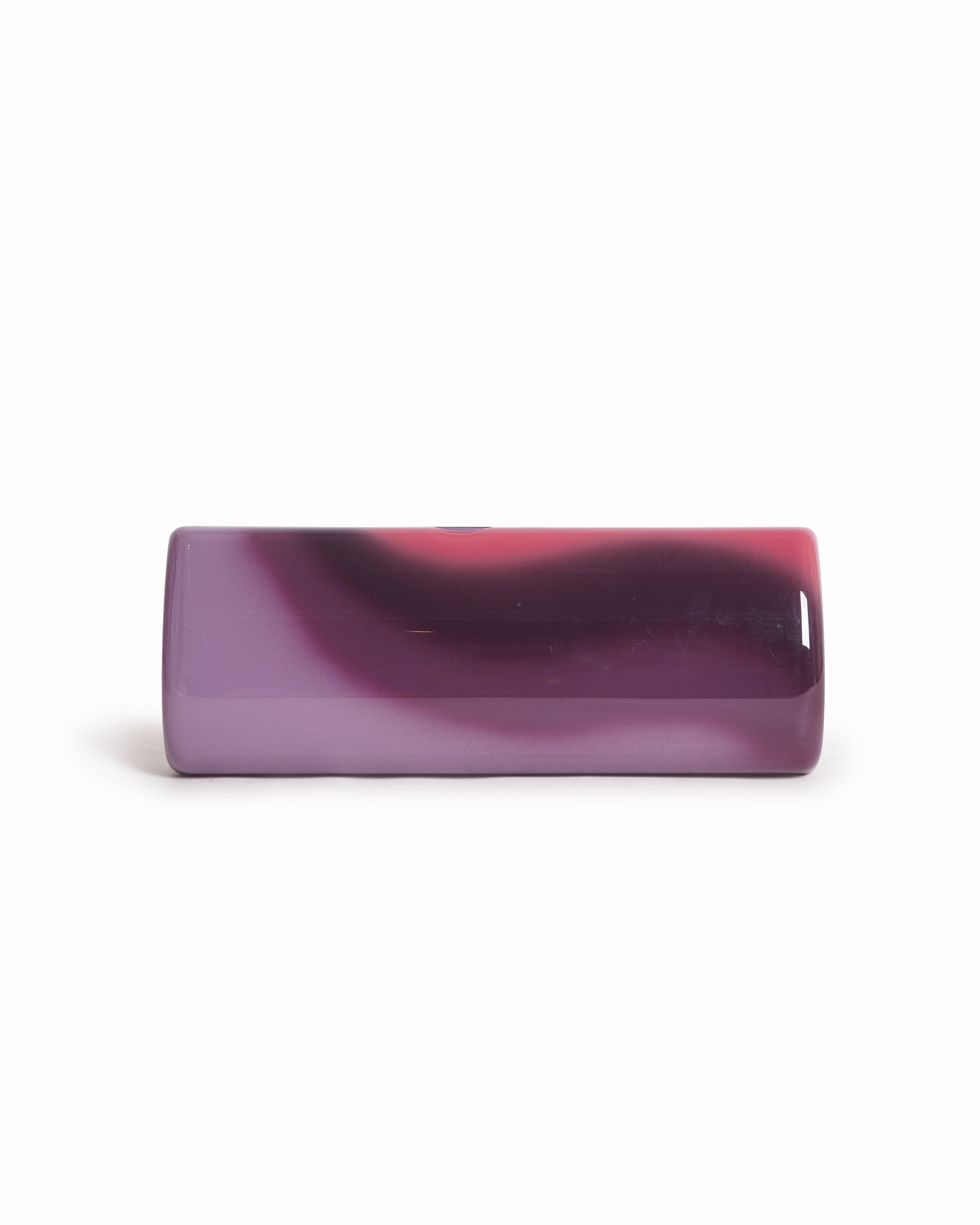 Jimmy Choo pink ombré patent leather tube clutch