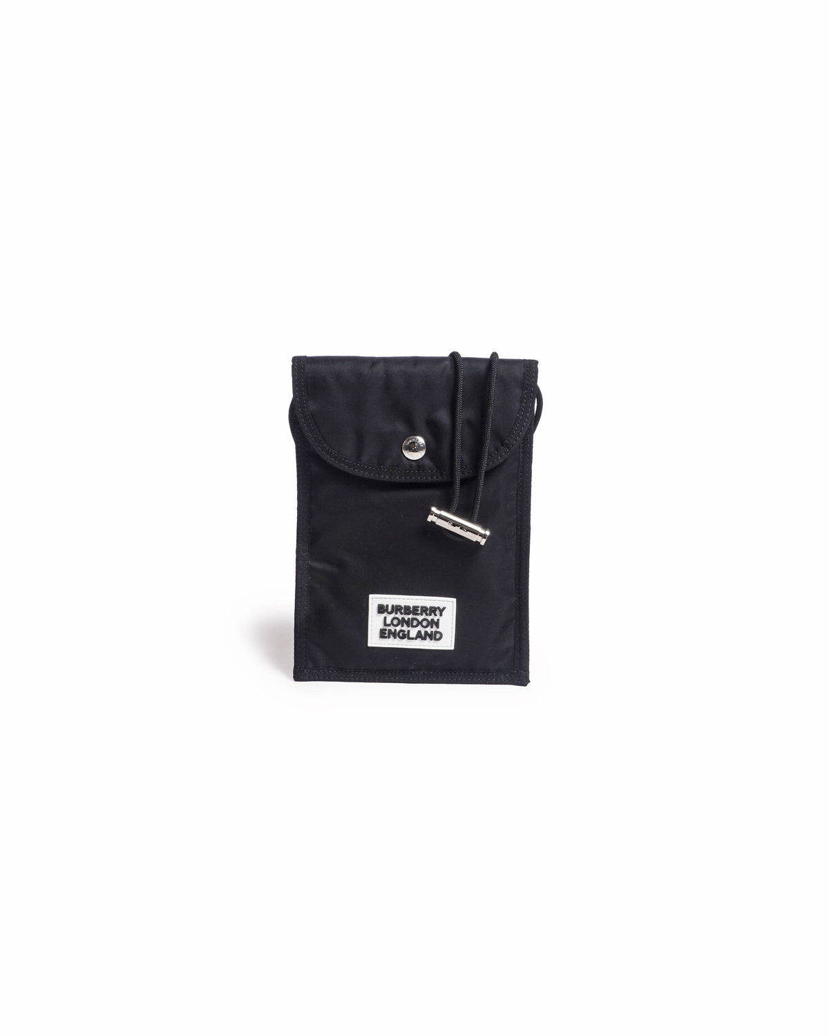 Burberry Black Nylon Logo Patch Phone Pouch Crossbody Bag