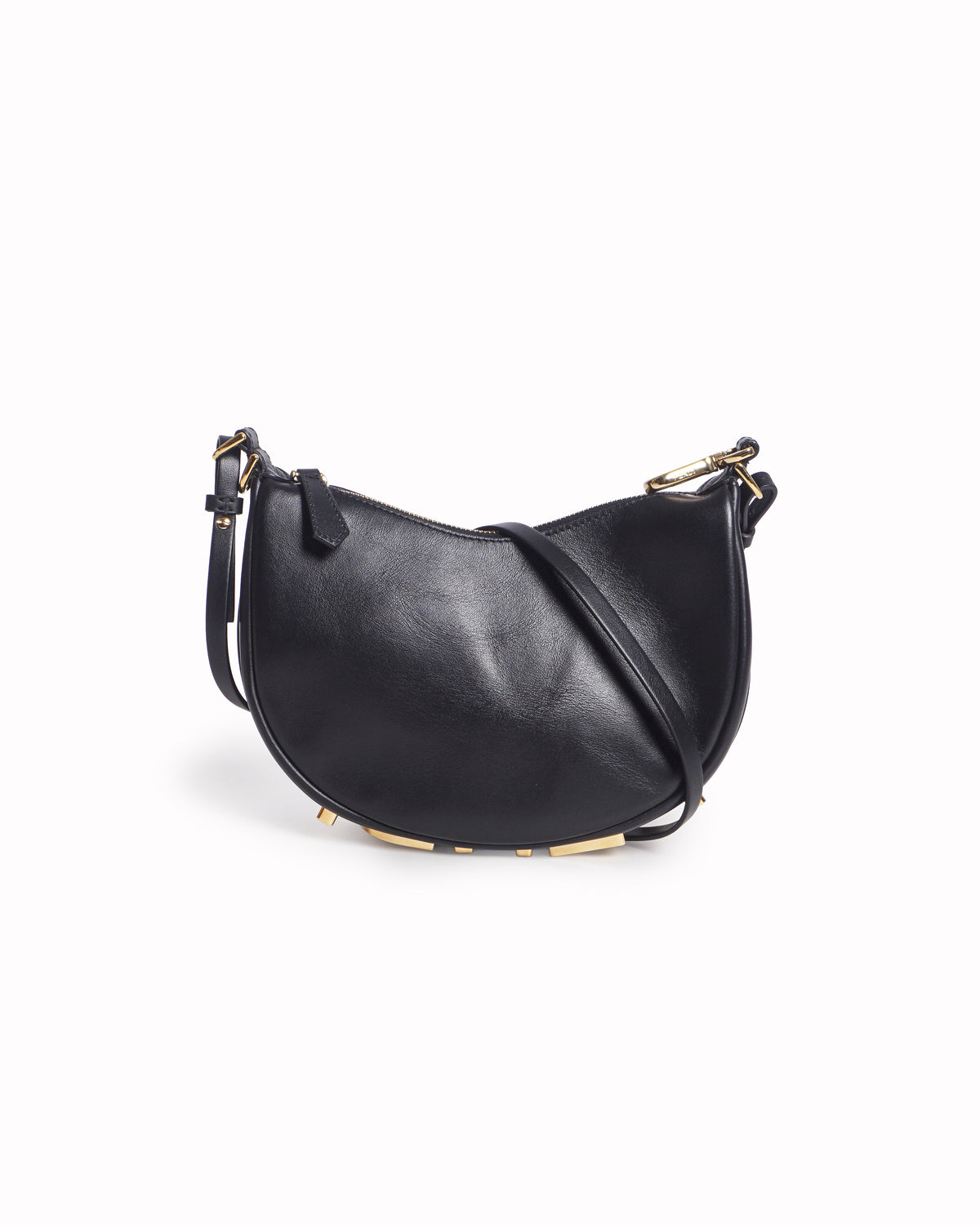 Fendi Black Leather Fendigraphy Shoulder Bag
