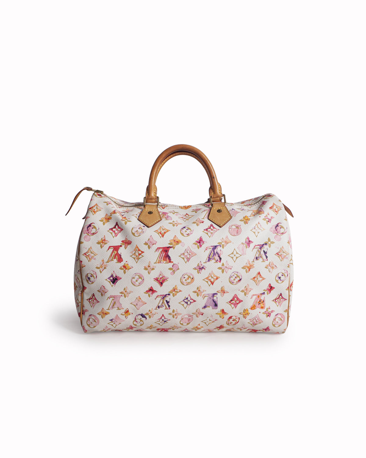 Louis Vuitton White Watercolor Aquarelle Richard Prince Speedy 35 Bag
