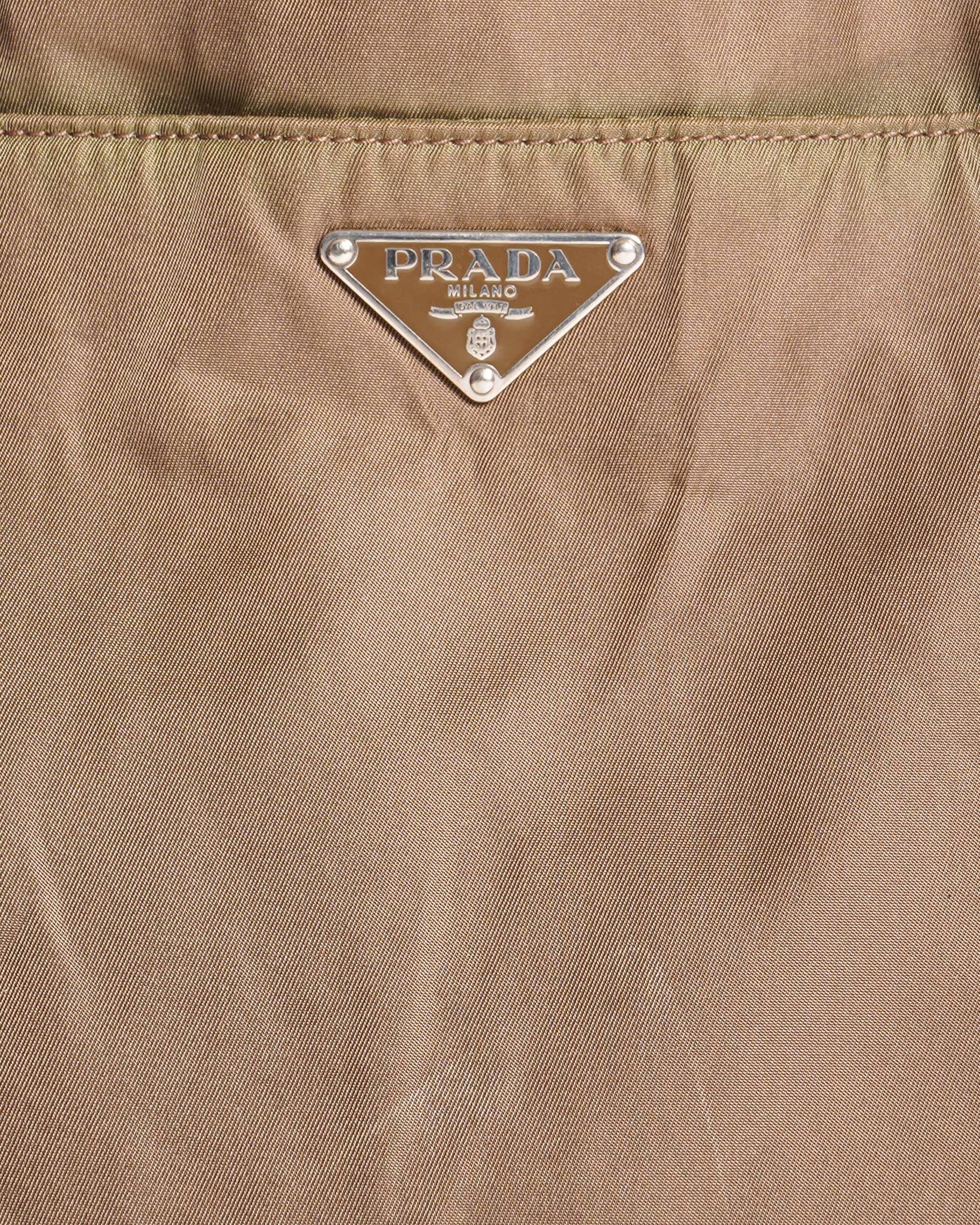 Prada Nylon Leather Tote Bag