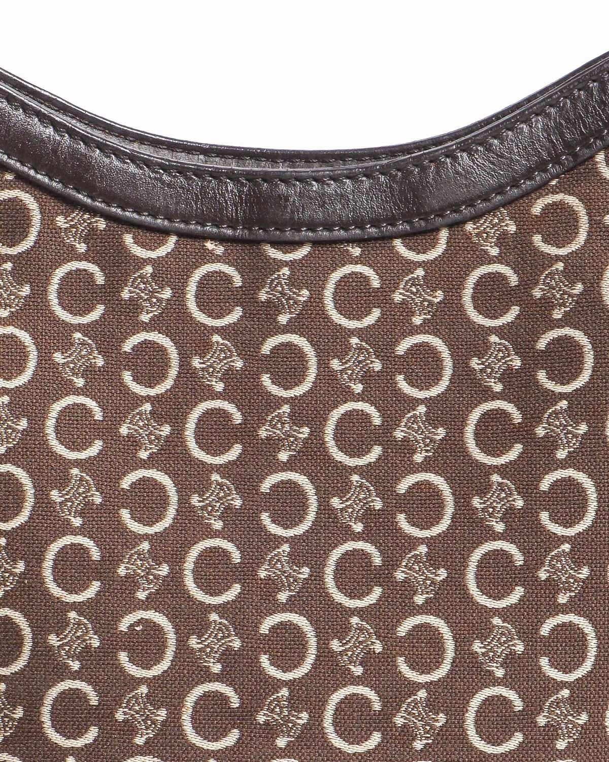 Celine Vintage C Macadam Canvas Shoulder Bag