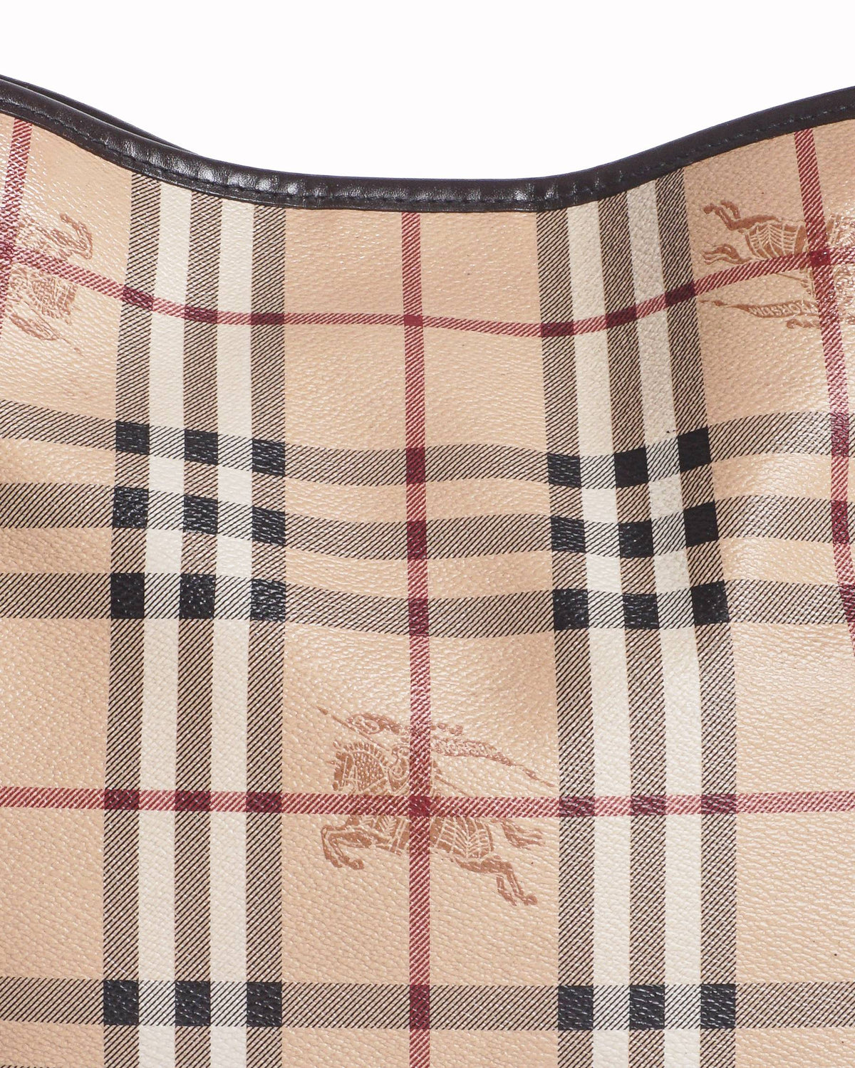 Burberry Brown Haymarket Check Canterbury Tote Bag with Pouch