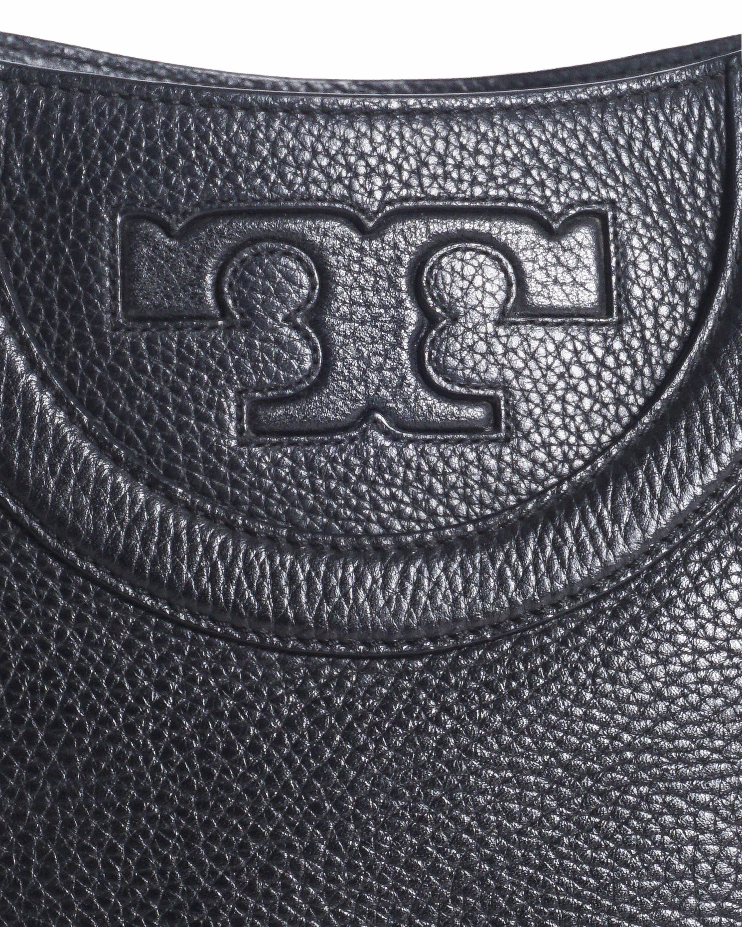 Tory Burch Black Pebbled Leather Tote Bag