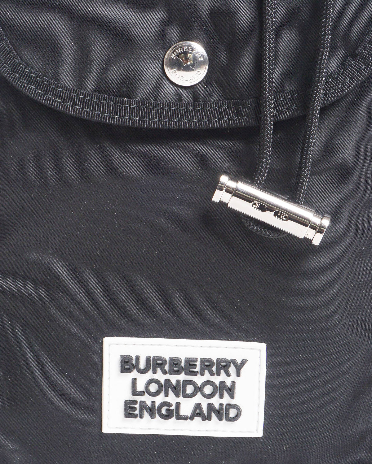 Burberry Black Nylon Logo Patch Phone Pouch Crossbody Bag