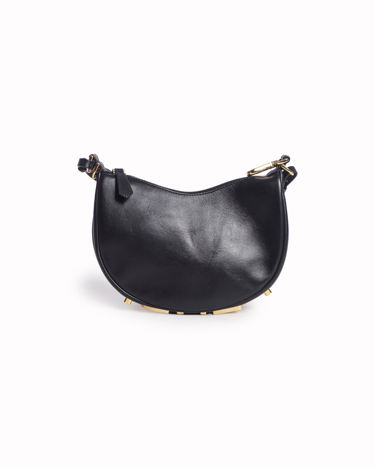 Fendi Black Leather Fendigraphy Shoulder Bag