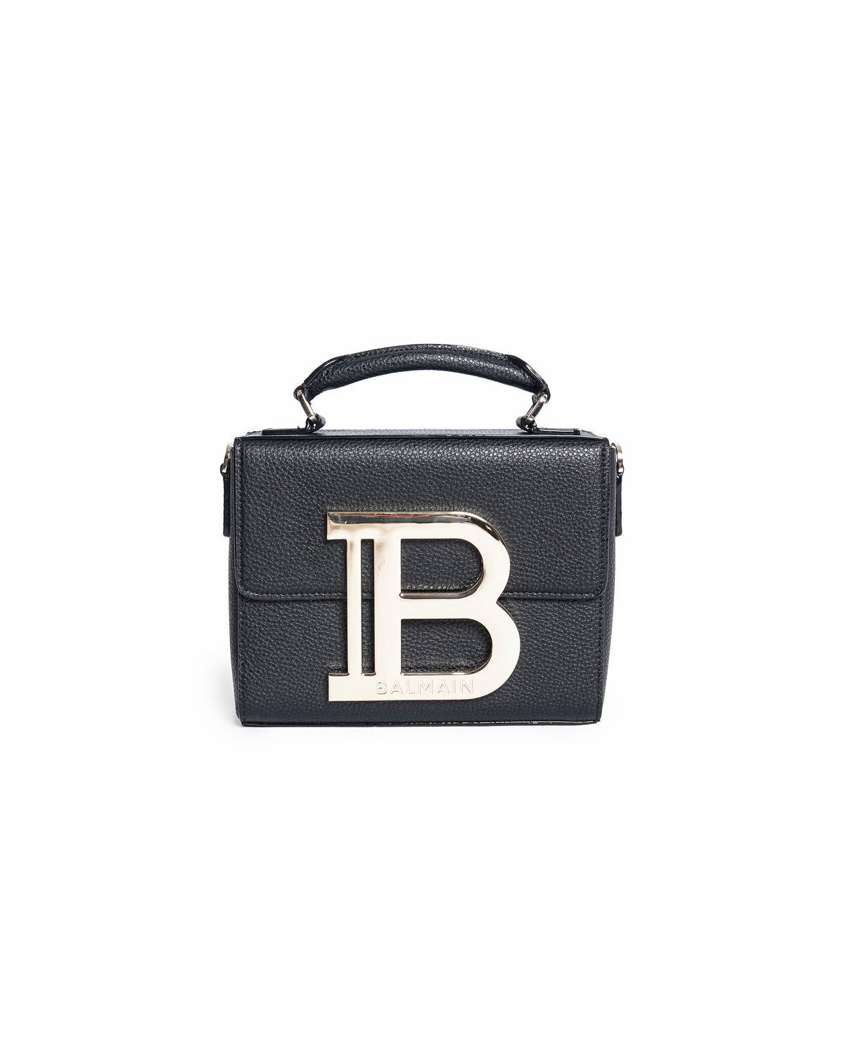 Balmain B-Buzz Grained Leather Crossbody Bag