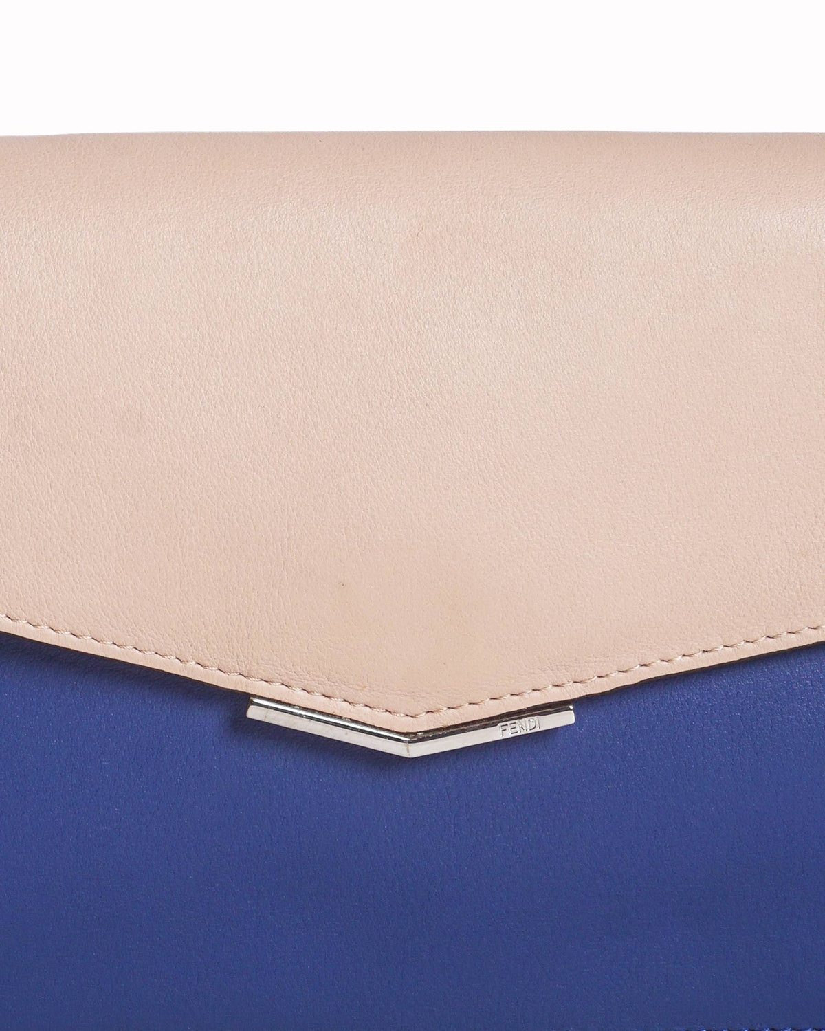 Fendi Colorblock Leather Envelope
Clutch with Detachable Chain Strap