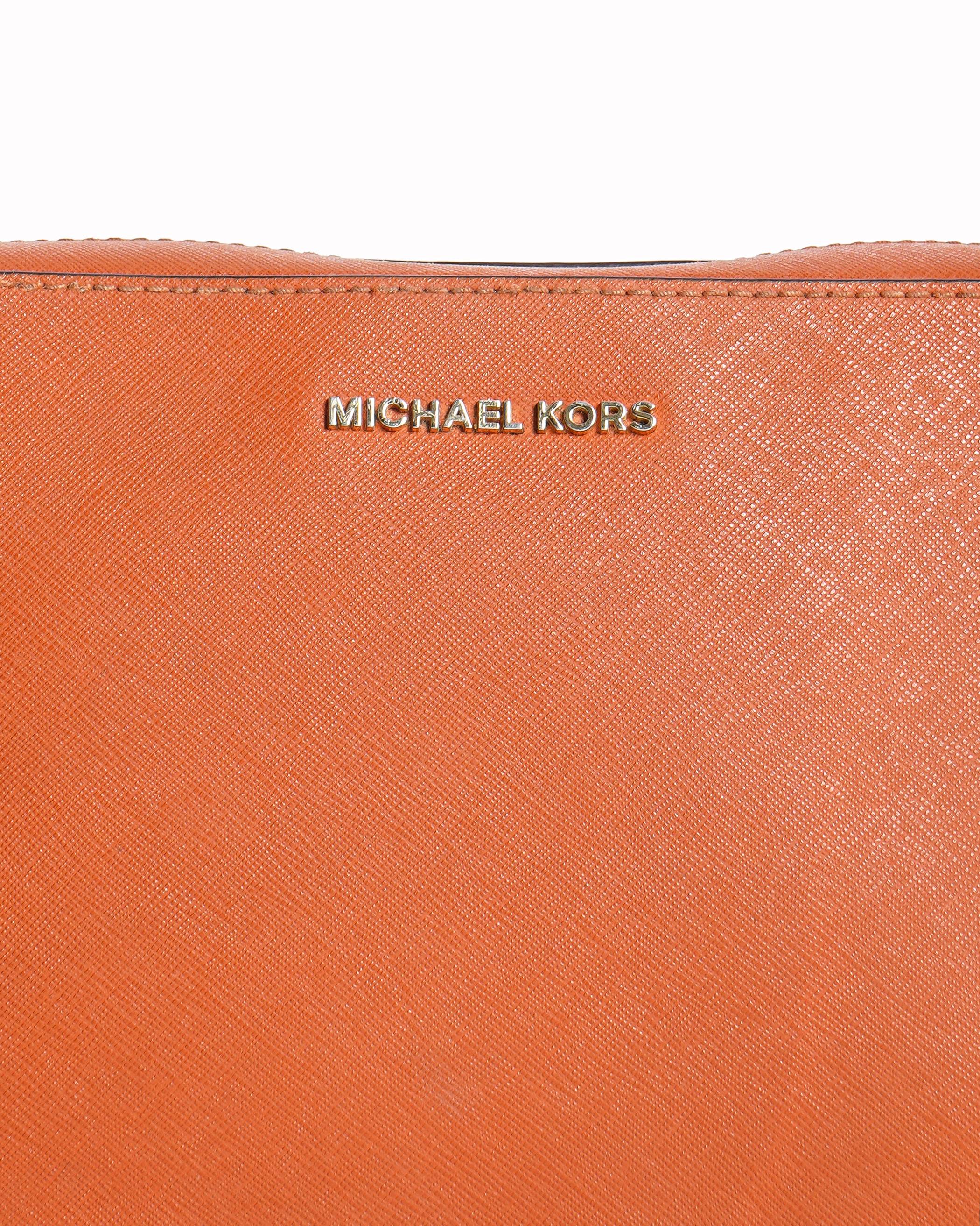 Michael Kors Jet Set Crossbody Bag In Coral Orange